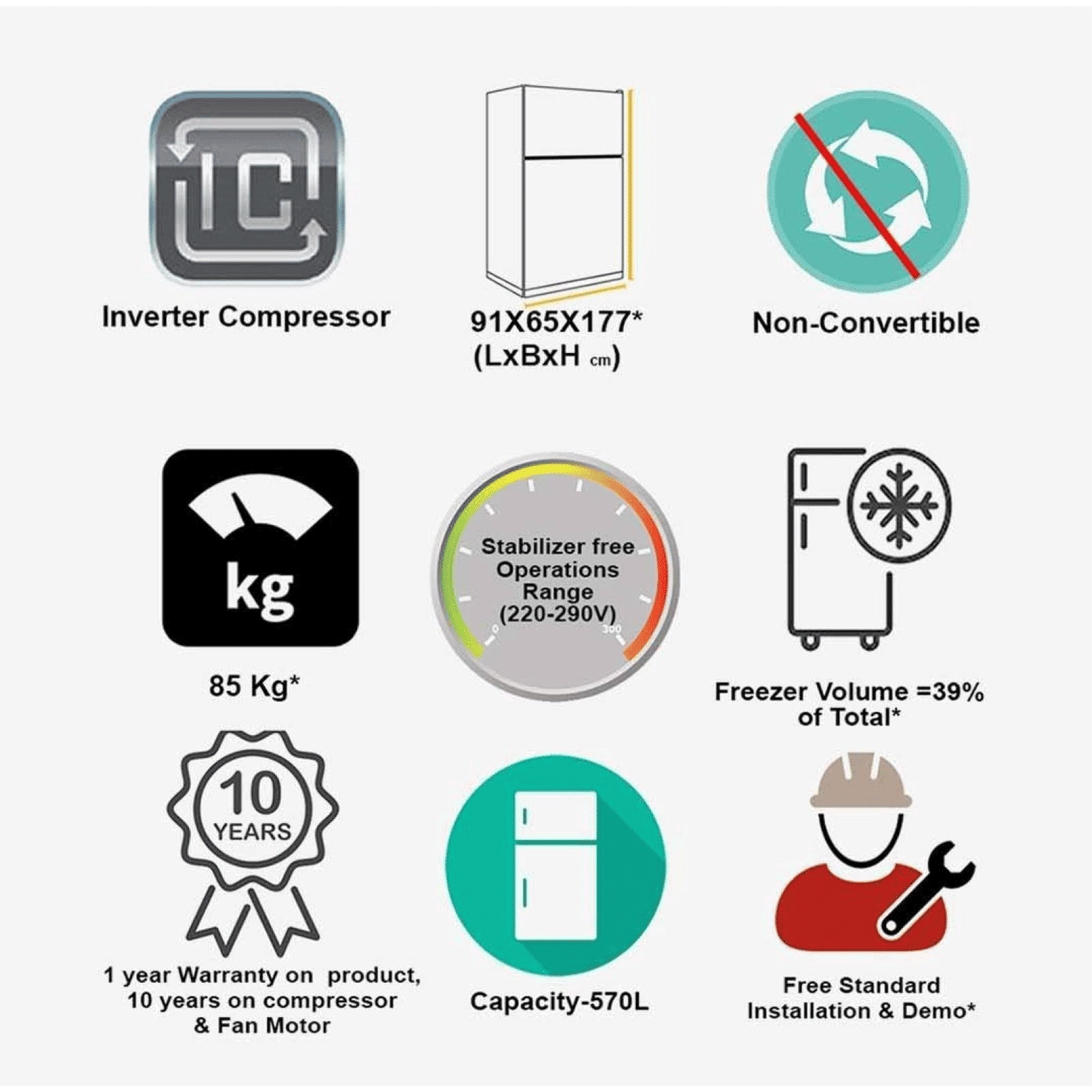 Haier 570 Litres A+ Frost Free Side by Side Refrigerator with Deo Fresh Technology (HRF-622SS, Shiny Steel) Haier 570 Litres A+ Frost Free Side by Side Refrigerator with Deo Fresh Technology (HRF-622SS, Shiny Steel)_11