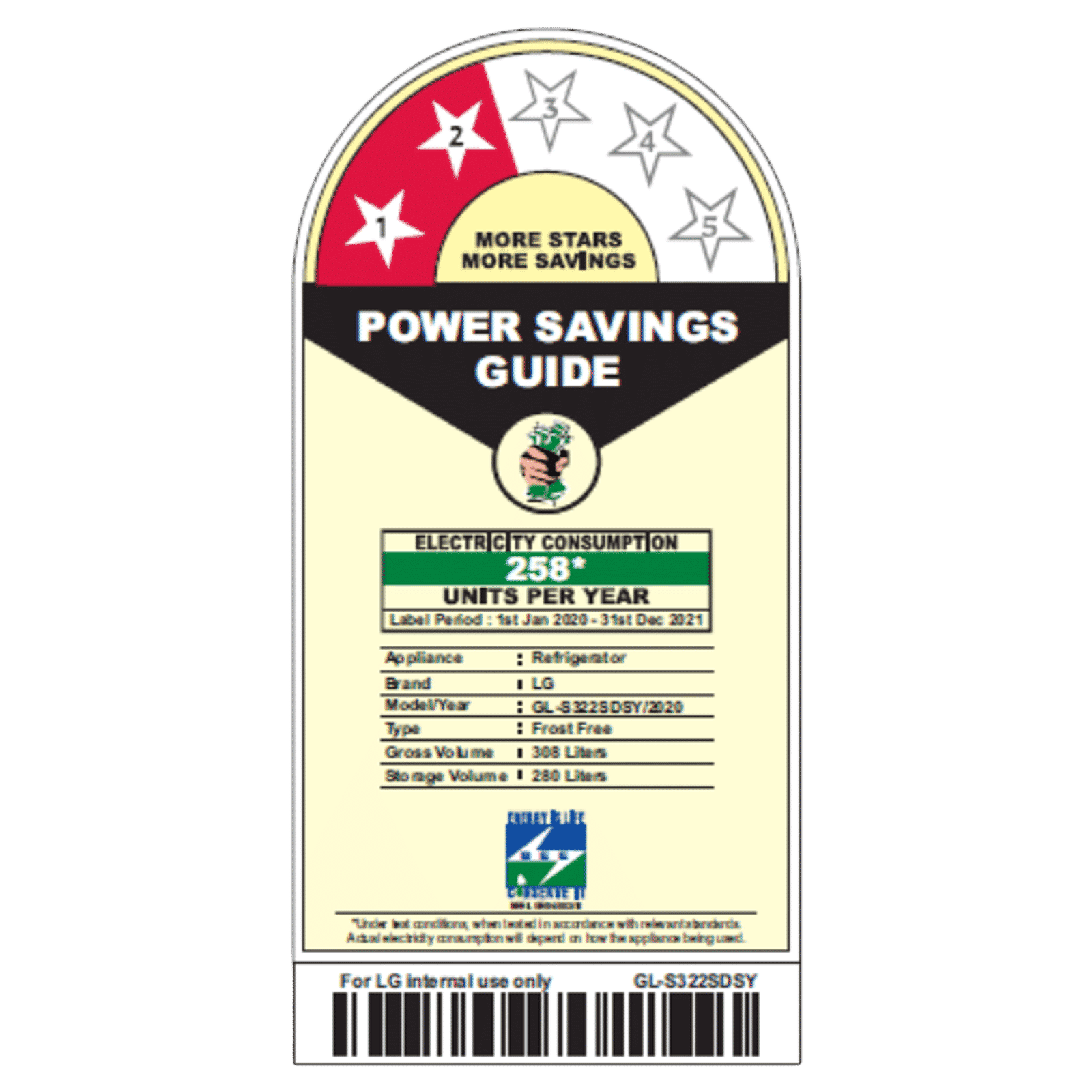 LG 308 Litres 2 Star Frost Free Double Door Convertible Refrigerator with Multi Air Flow System (GL-S322SDSY.ADSZEB, Dazzle Steel)_9