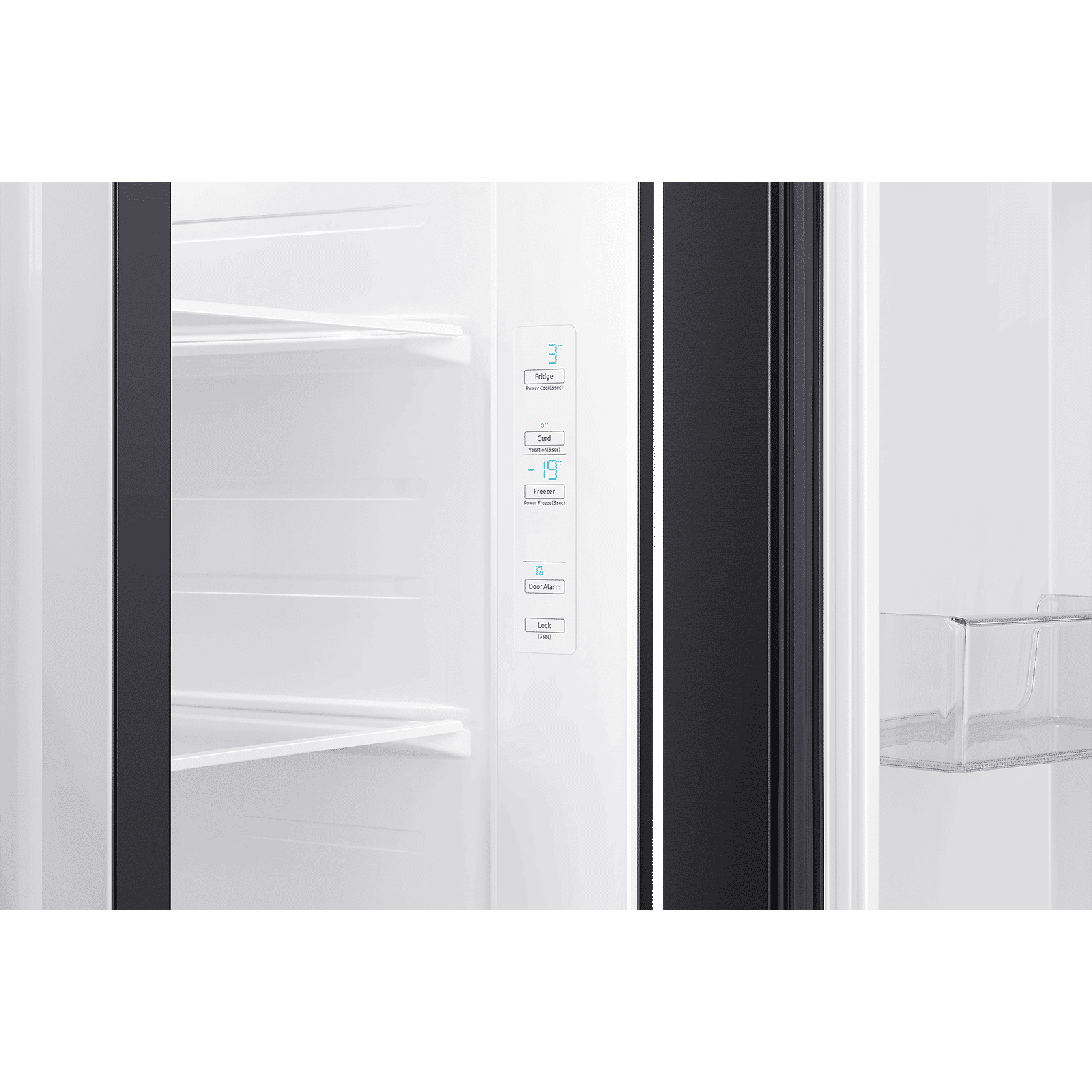 SAMSUNG 692 Litres Frost Free Side by Side Refrigerator with Curd Maestro (RS72A50K1B4/TL, Black Matt)_11