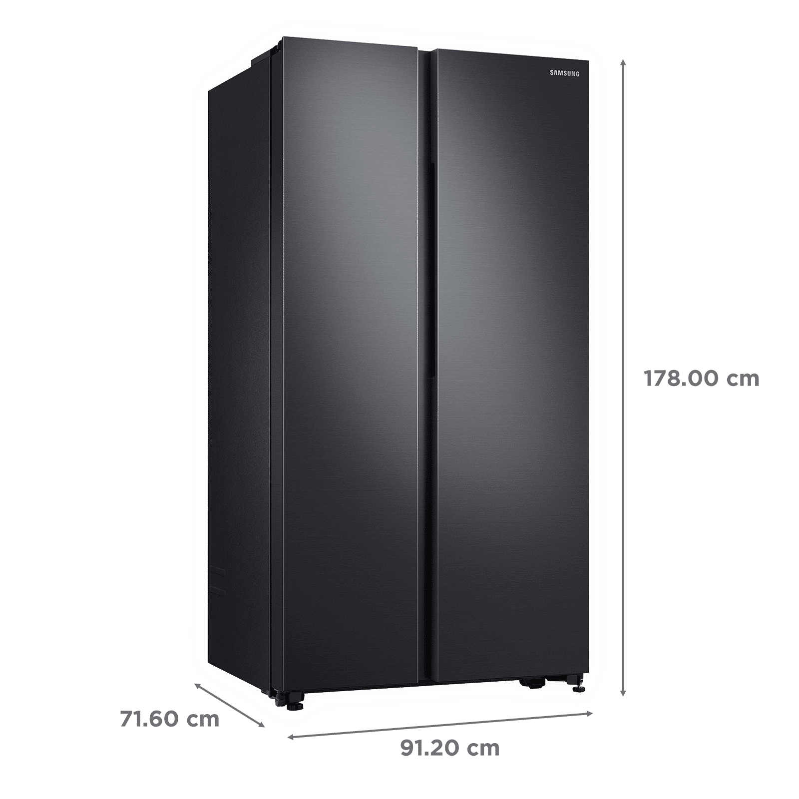 SAMSUNG 692 Litres Frost Free Side by Side Refrigerator with Curd Maestro (RS72A50K1B4/TL, Black Matt)_3