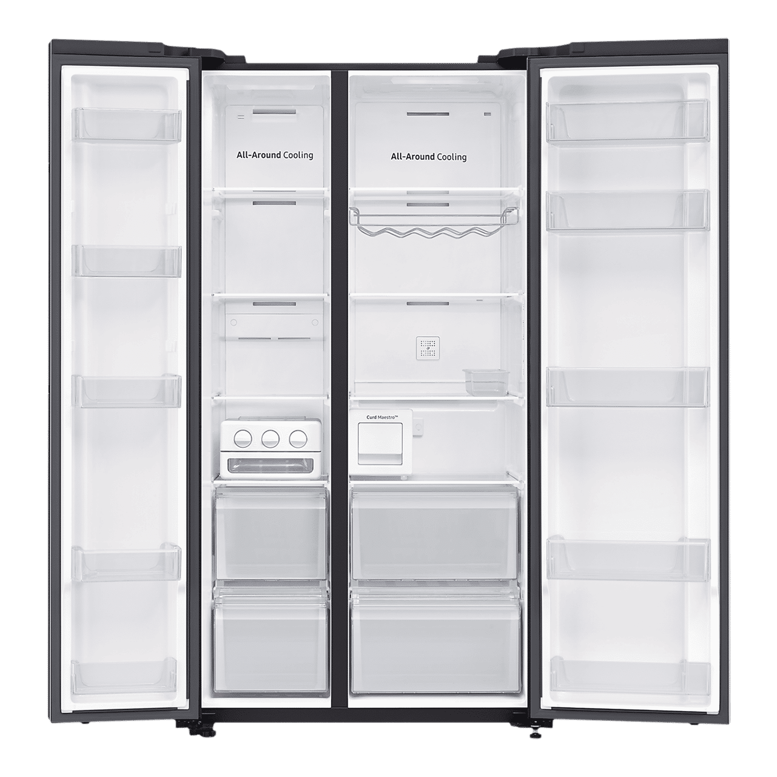 SAMSUNG 692 Litres Frost Free Side by Side Refrigerator with Curd Maestro (RS72A50K1B4/TL, Black Matt)_6