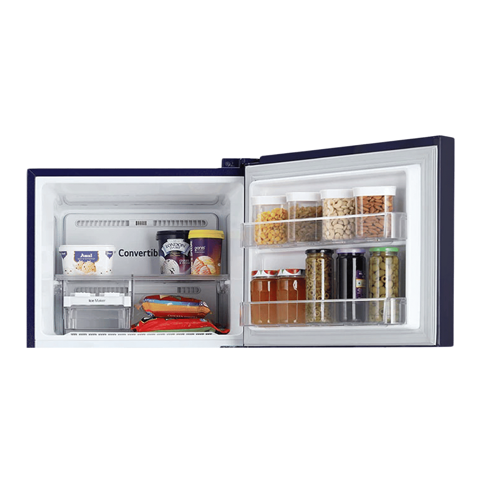 LG 260 Litres 2 Star Frost Free Double Door Convertible Refrigerator with Multi Air Flow System (GL-S292RBCY.DBCZEB, Blue Charm)_10