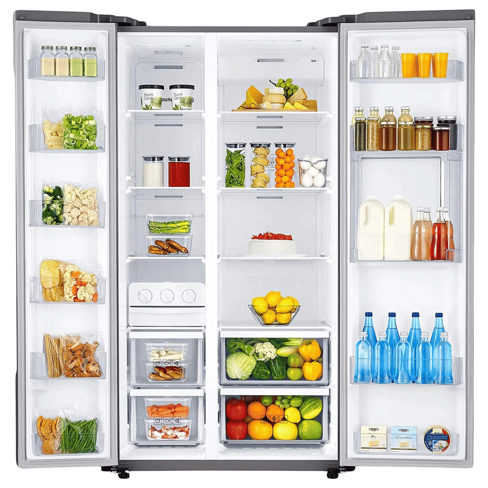 SAMSUNG 845 Litres Frost Free Side by Side Refrigerator with Anti Bacteria Protector (RS82A6000SL/TL, Clean Steel)_5