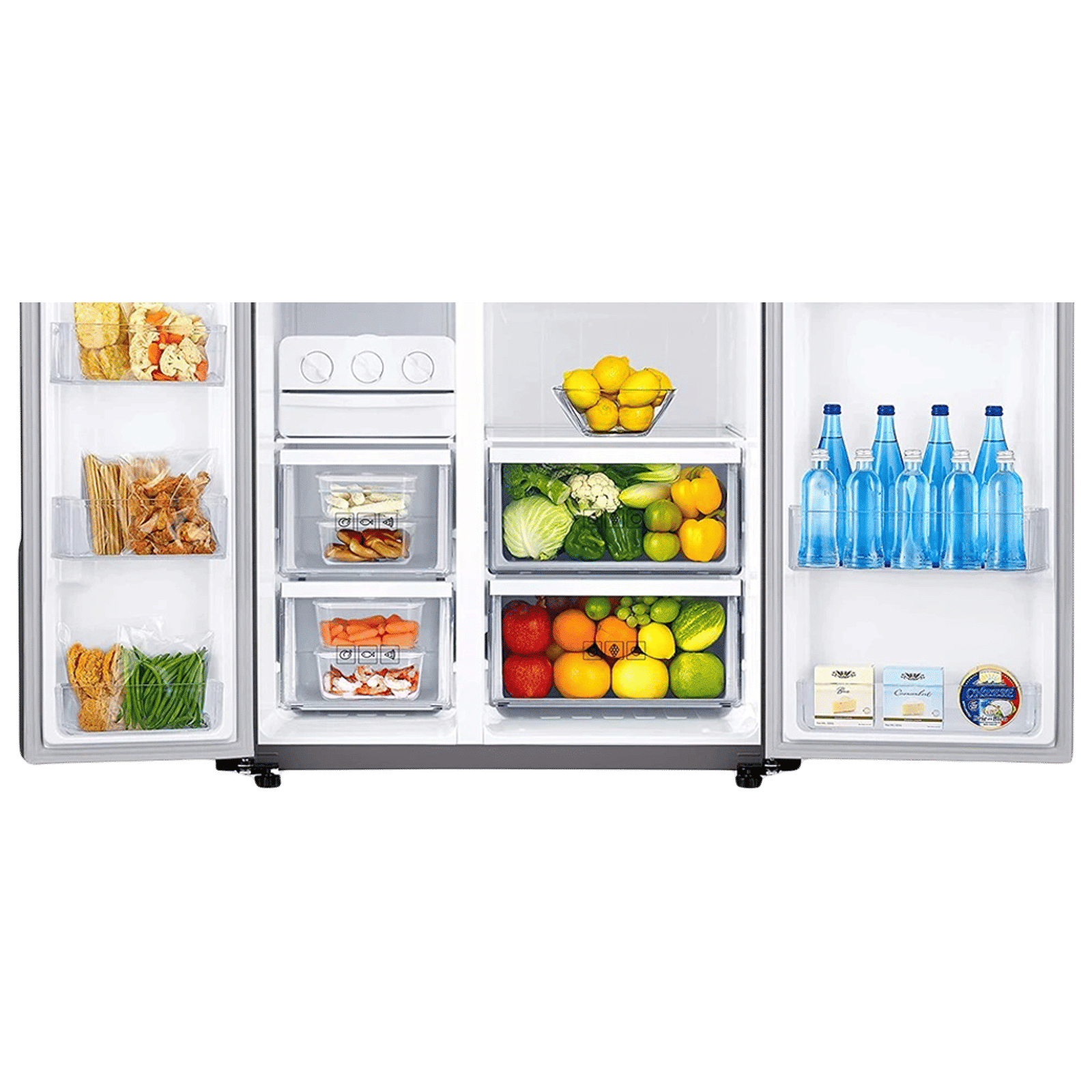 SAMSUNG 845 Litres Frost Free Side by Side Refrigerator with Anti Bacteria Protector (RS82A6000SL/TL, Clean Steel)_9