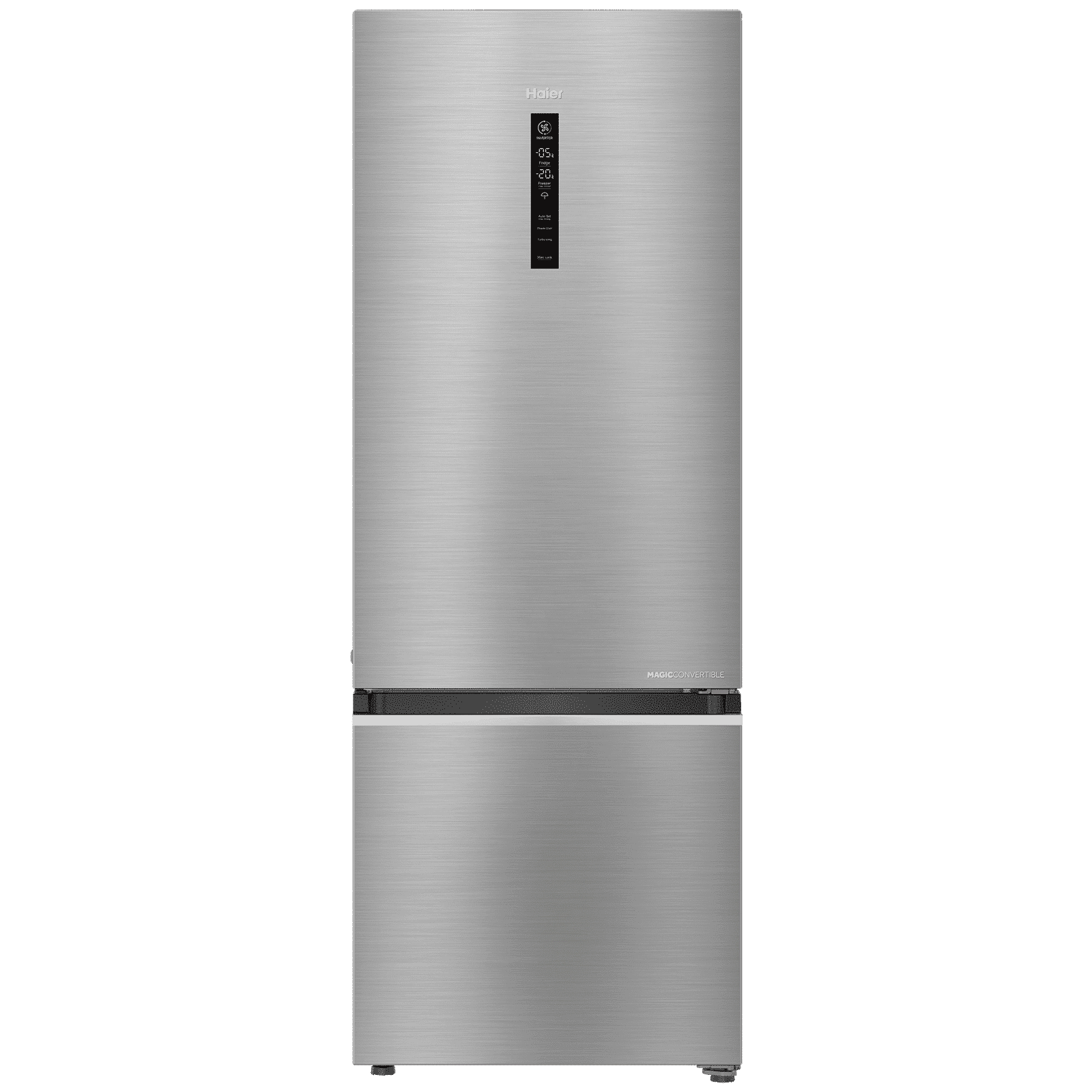 Haier 346 Litres 3 Star Frost Free Double Door Bottom Mount Convertible Refrigerator with Multi Air Flow System (HRB-3664BS-E, Brushline Silver)_1