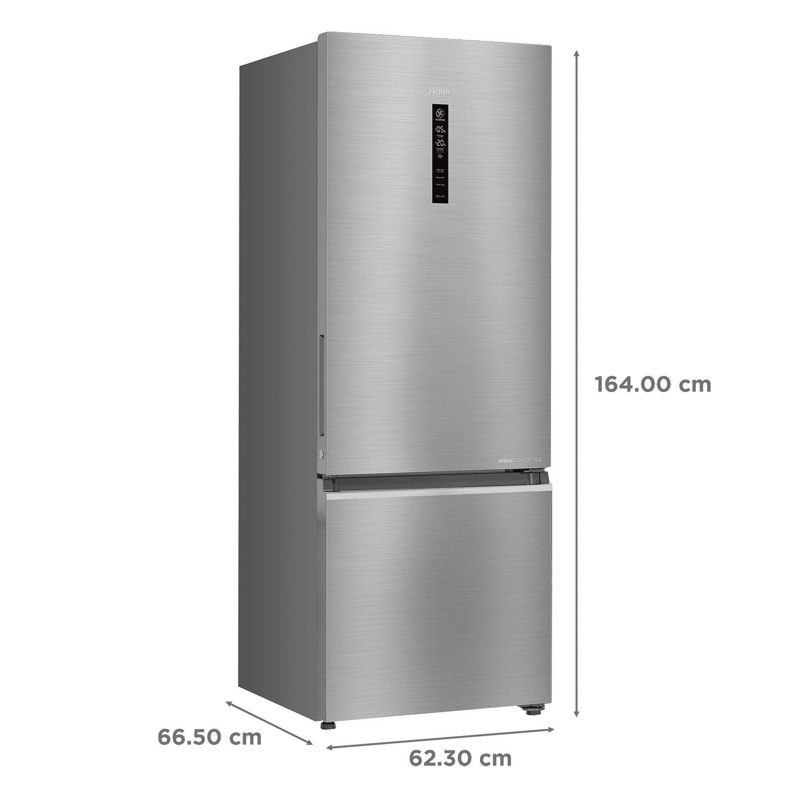 Haier 346 Litres 3 Star Frost Free Double Door Bottom Mount Convertible Refrigerator with Multi Air Flow System (HRB-3664BS-E, Brushline Silver)_3