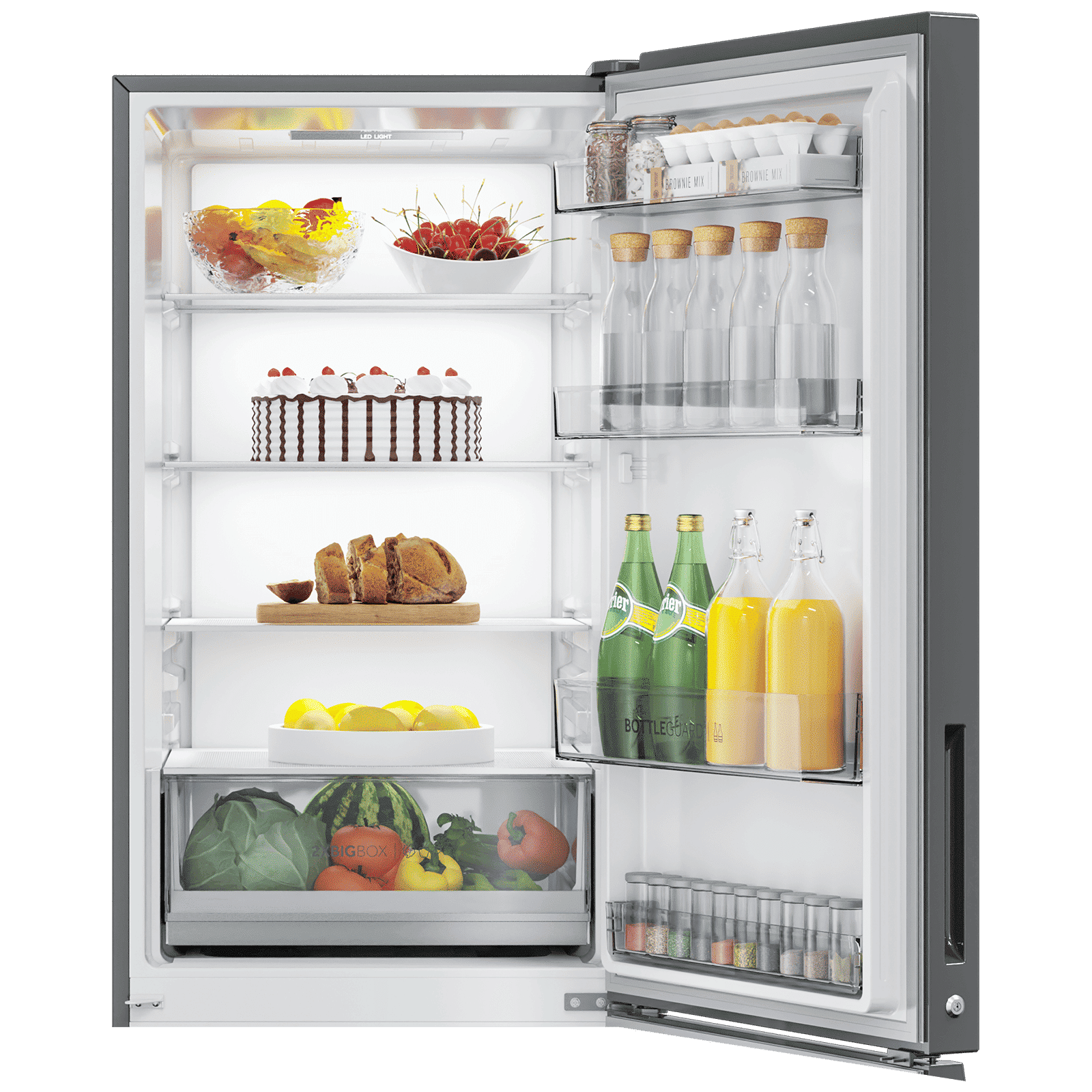 Haier 346 Litres 3 Star Frost Free Double Door Bottom Mount Convertible Refrigerator with Multi Air Flow System (HRB-3664BS-E, Brushline Silver)_7
