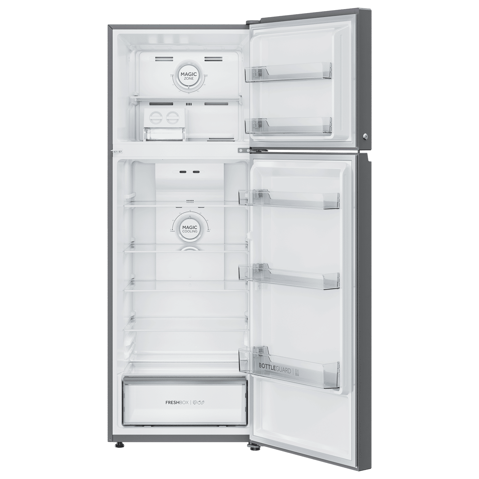 Haier 345 Litres 3 Star Frost Free Double Door Convertible Refrigerator with Magic Cooling Technology (HRF-3654CIS-E, Inox Steel)_6