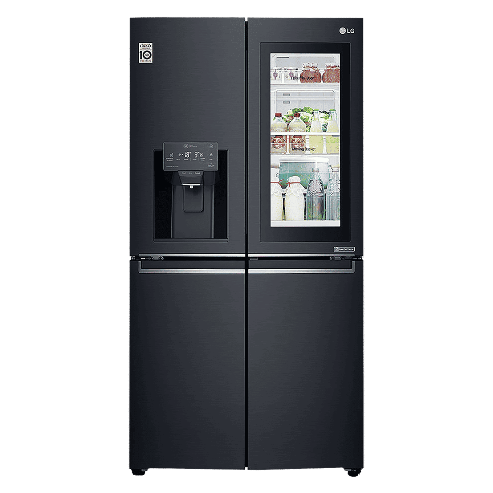 LG 889 Litres 2 Star Frost Free French Door Smart Wi-Fi Enabled Refrigerator with InstaView Door-in-Door (GR-X31FMQHL, Matte Black) LG 889 Litres 2 Star Frost Free French Door Smart Wi-Fi Enabled Refrigerator with InstaView Door-in-Door (GR-X31FMQHL, Matte Black)_1