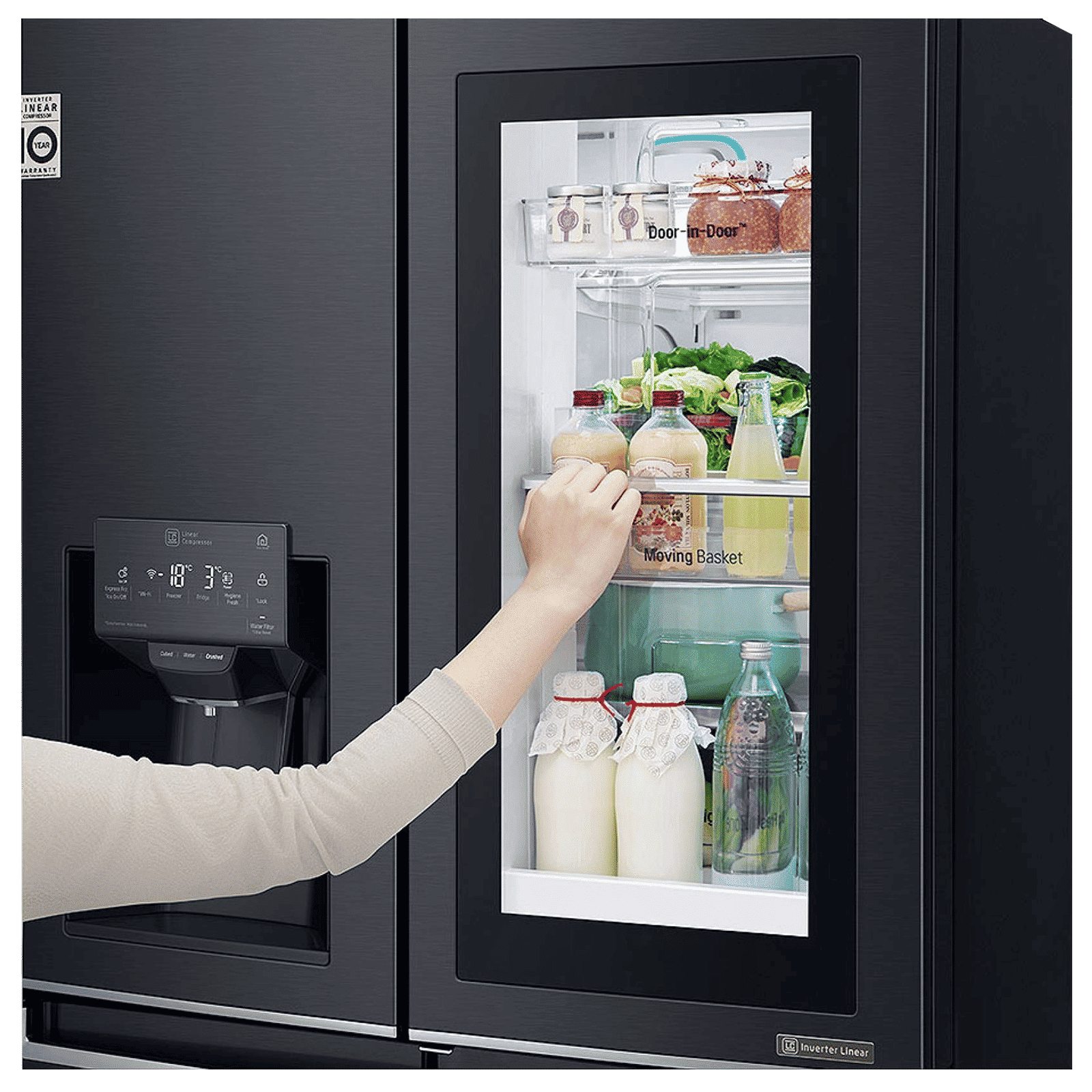 LG 889 Litres 2 Star Frost Free French Door Smart Wi-Fi Enabled Refrigerator with InstaView Door-in-Door (GR-X31FMQHL, Matte Black) LG 889 Litres 2 Star Frost Free French Door Smart Wi-Fi Enabled Refrigerator with InstaView Door-in-Door (GR-X31FMQHL, Matte Black)_14