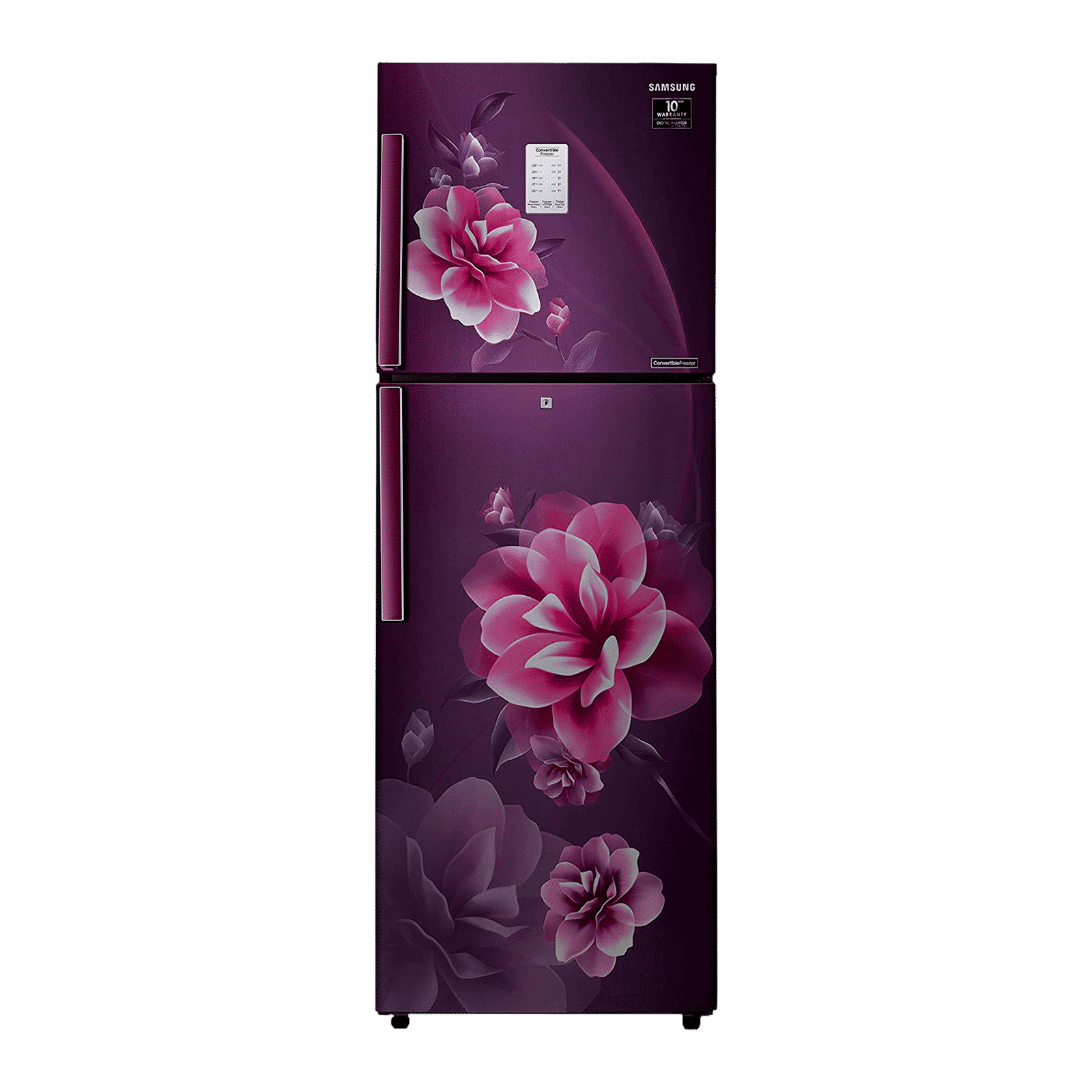 SAMSUNG 253 Litres 2 Star Frost Free Double Door Convertible Refrigerator with Stabilizer Free Operation (RT28T3932CR/HL, Camellia Purple)_1