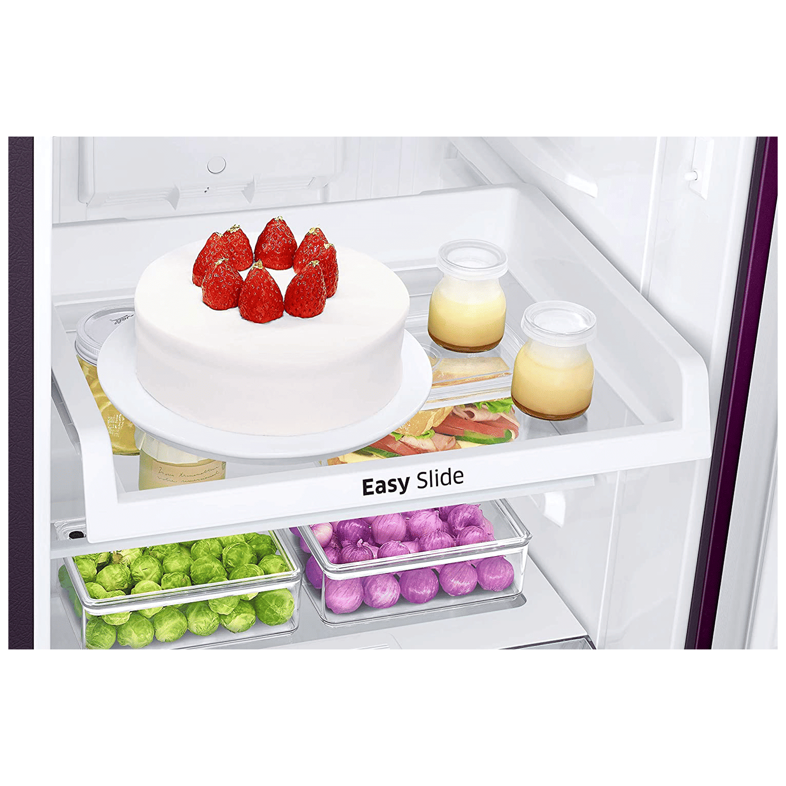 SAMSUNG 253 Litres 2 Star Frost Free Double Door Convertible Refrigerator with Stabilizer Free Operation (RT28T3932CR/HL, Camellia Purple)_12