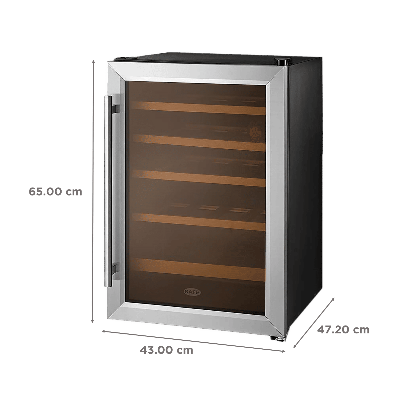 KAFF 50 Litres 16 Bottles Wine Cooler (Inner Glass with UV-Protection, KWC 62, Black) KAFF 50 Litres 16 Bottles Wine Cooler (Inner Glass with UV-Protection, KWC 62, Black)_3
