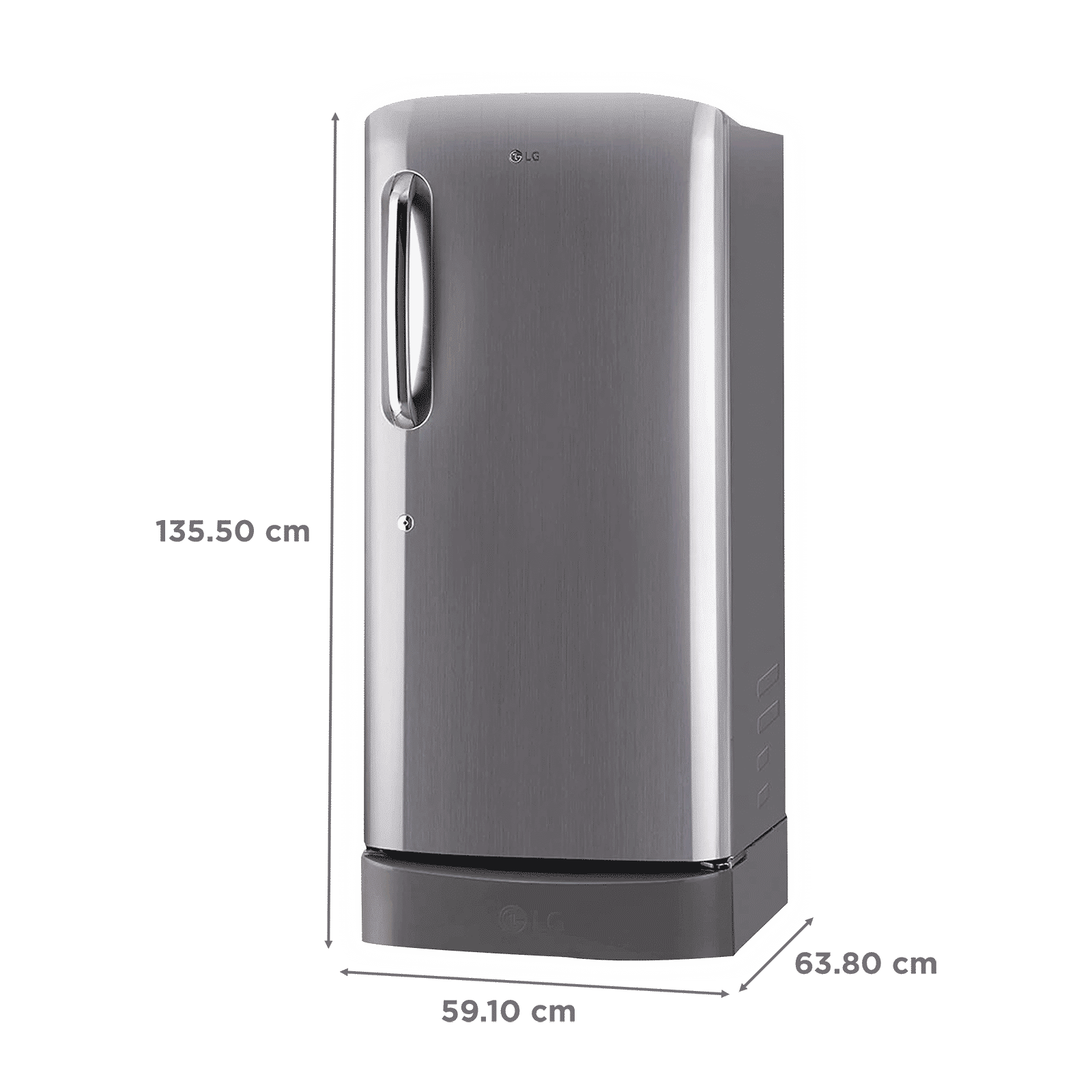LG 215 Litres 3 Star Direct Cool Single Door Refrigerator with Stabilizer Free Operation (GL-D221APZD, Shiny Steel)_3