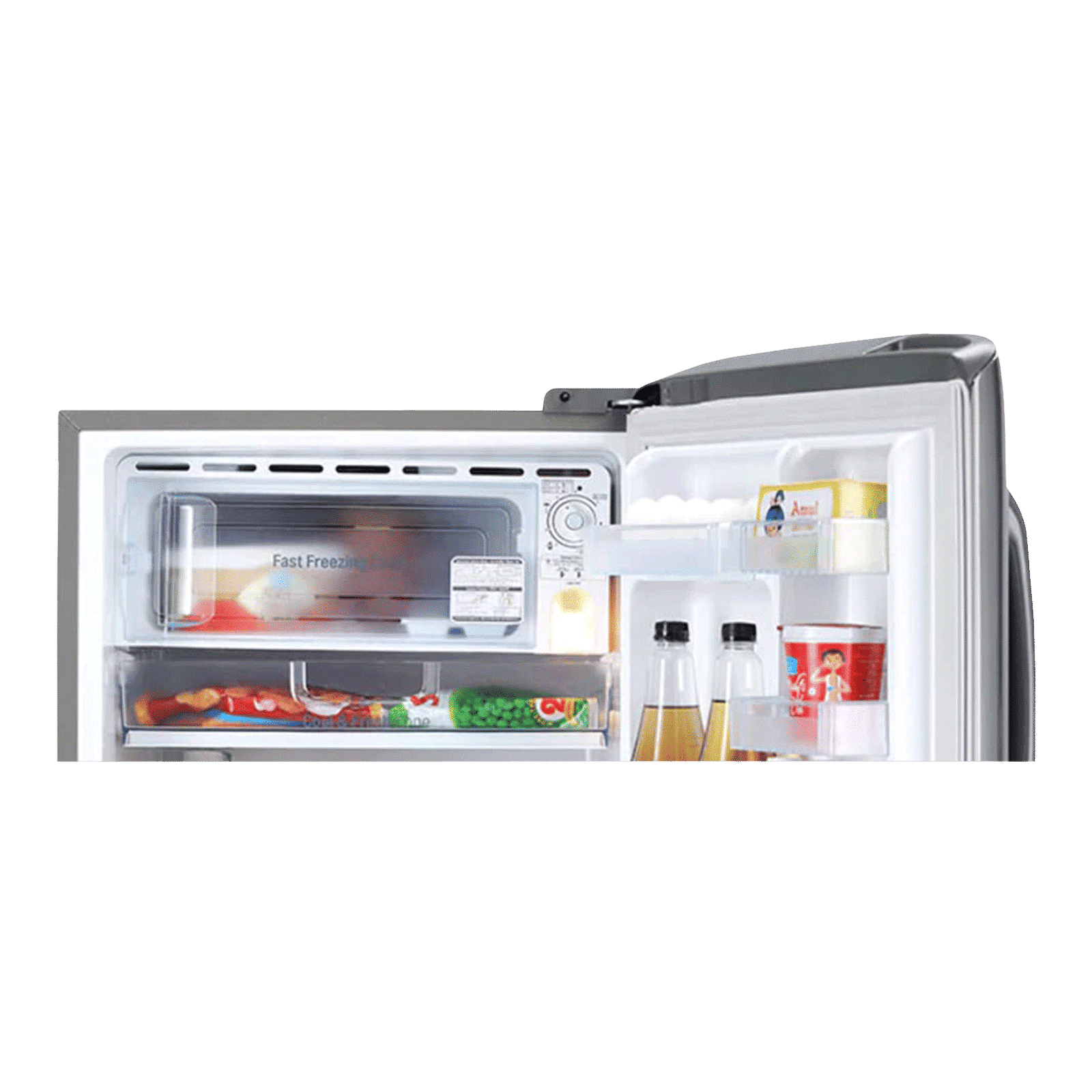 LG 215 Litres 3 Star Direct Cool Single Door Refrigerator with Stabilizer Free Operation (GL-D221APZD, Shiny Steel)_7