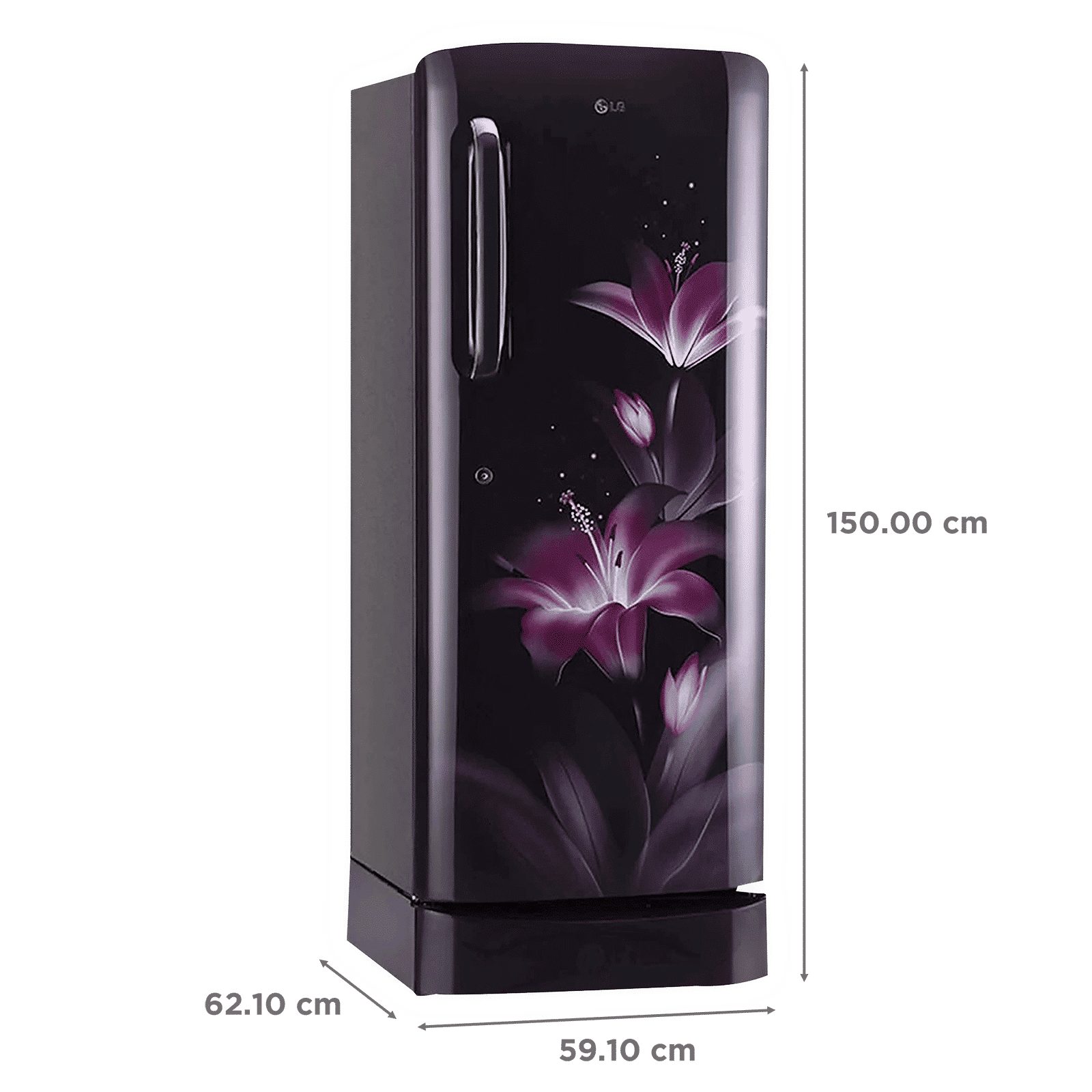LG 235 Litres 3 Star Direct Cool Single Door Refrigerator with Stabilizer Free Operation (GL-D241APGD, Purple Glow) LG 235 Litres 3 Star Direct Cool Single Door Refrigerator with Stabilizer Free Operation (GL-D241APGD, Purple Glow)_3