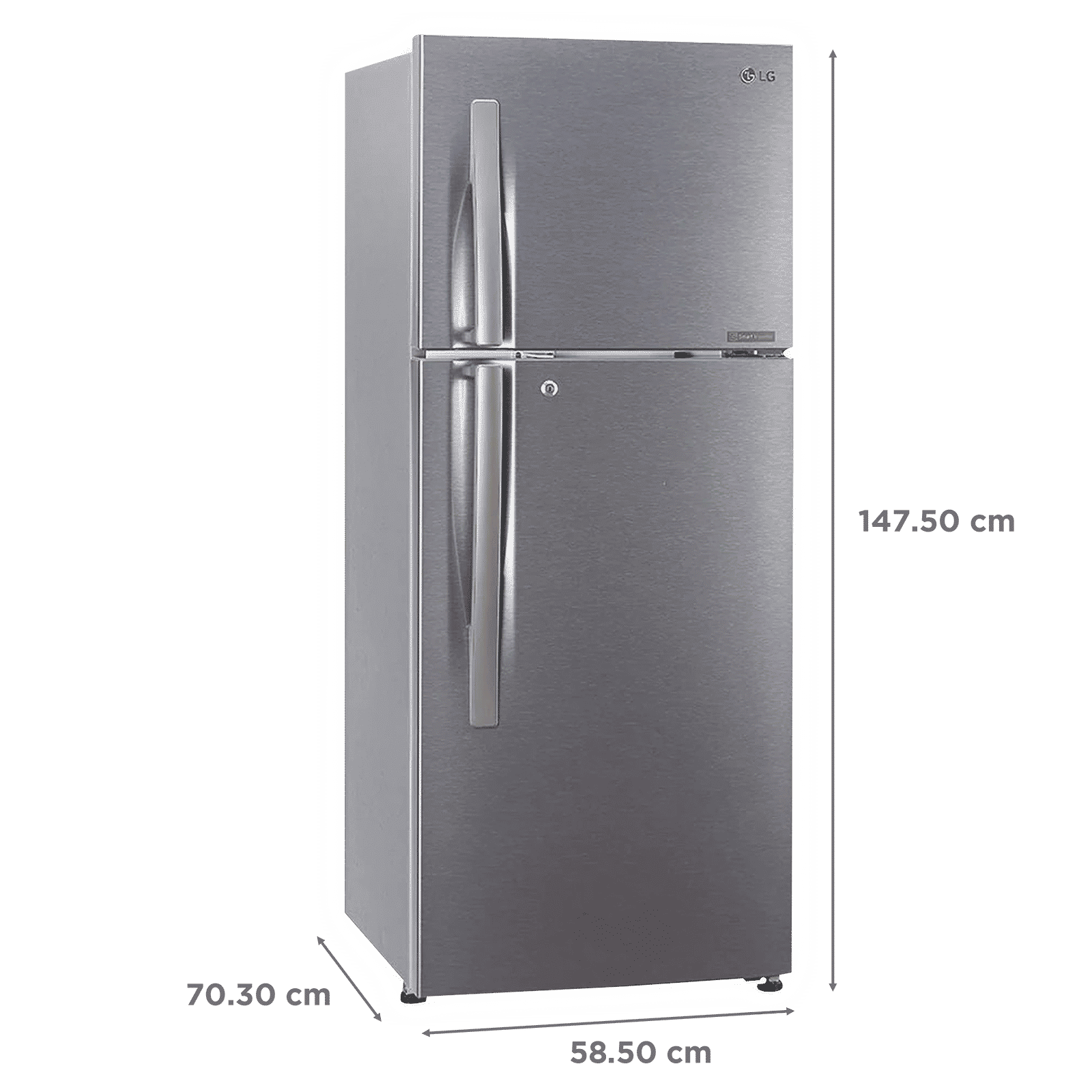 LG 242 Litres 2 Star Frost Free Double Door Refrigerator with Multi Air Flow System (GL-N292RDSY, Dazzle Steel)_3
