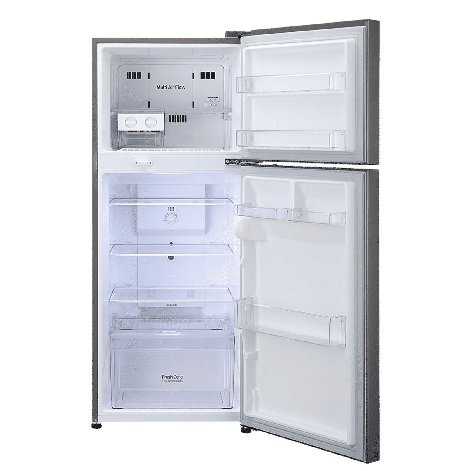 LG 242 Litres 2 Star Frost Free Double Door Refrigerator with Multi Air Flow System (GL-N292RDSY, Dazzle Steel)_5