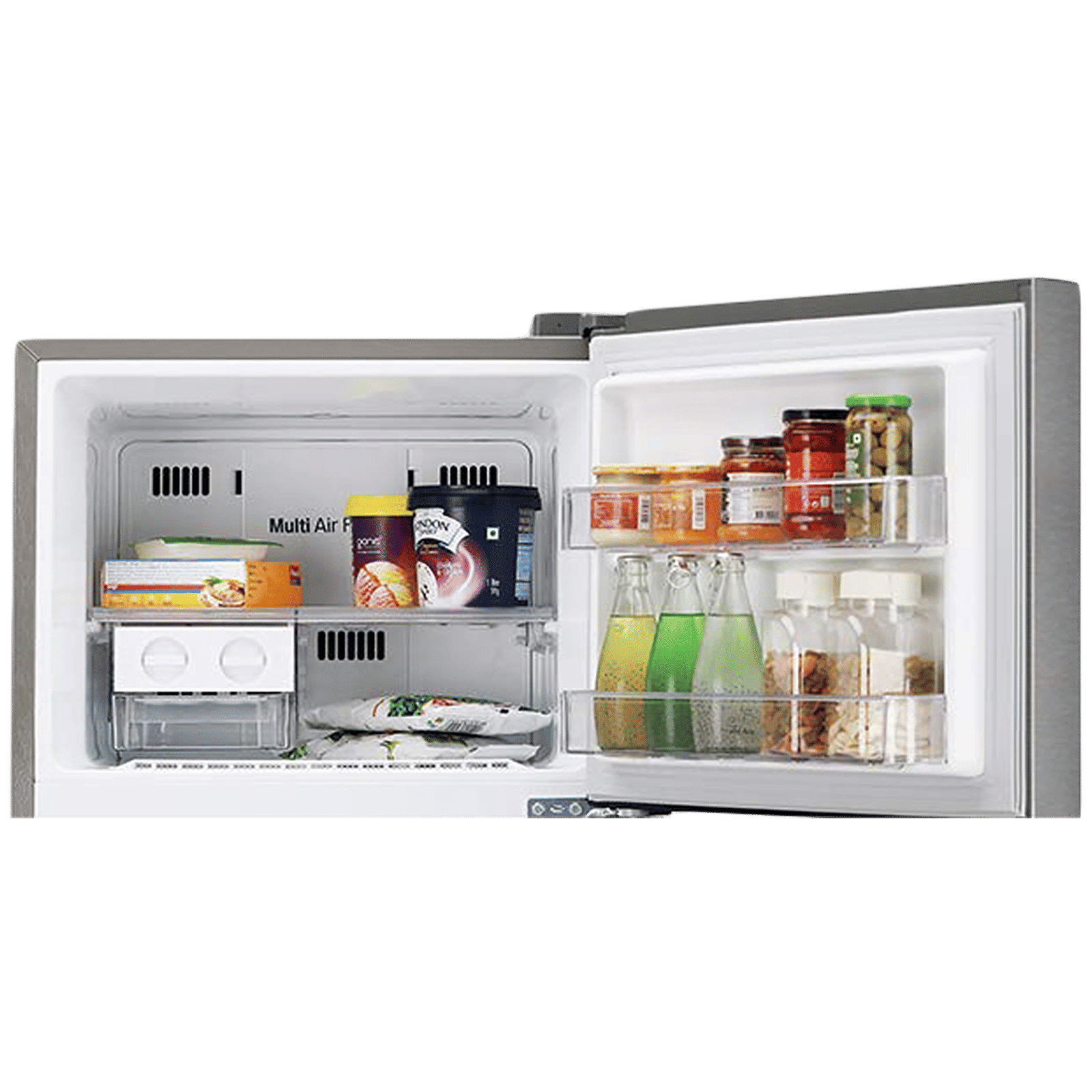 LG 242 Litres 2 Star Frost Free Double Door Refrigerator with Multi Air Flow System (GL-N292RDSY, Dazzle Steel)_7