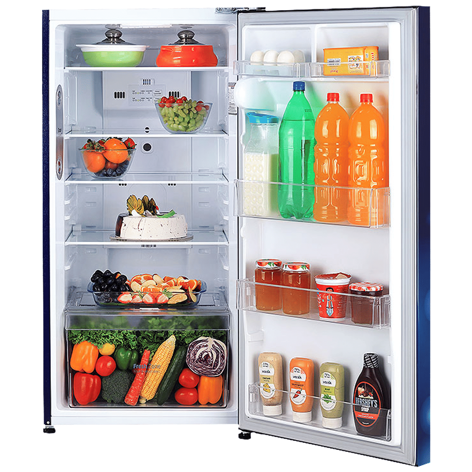 LG 308 Litres 2 Star Frost Free Double Door Convertible Refrigerator with Multi Air Flow System (GL-T322SBCY, Blue Charm)_9