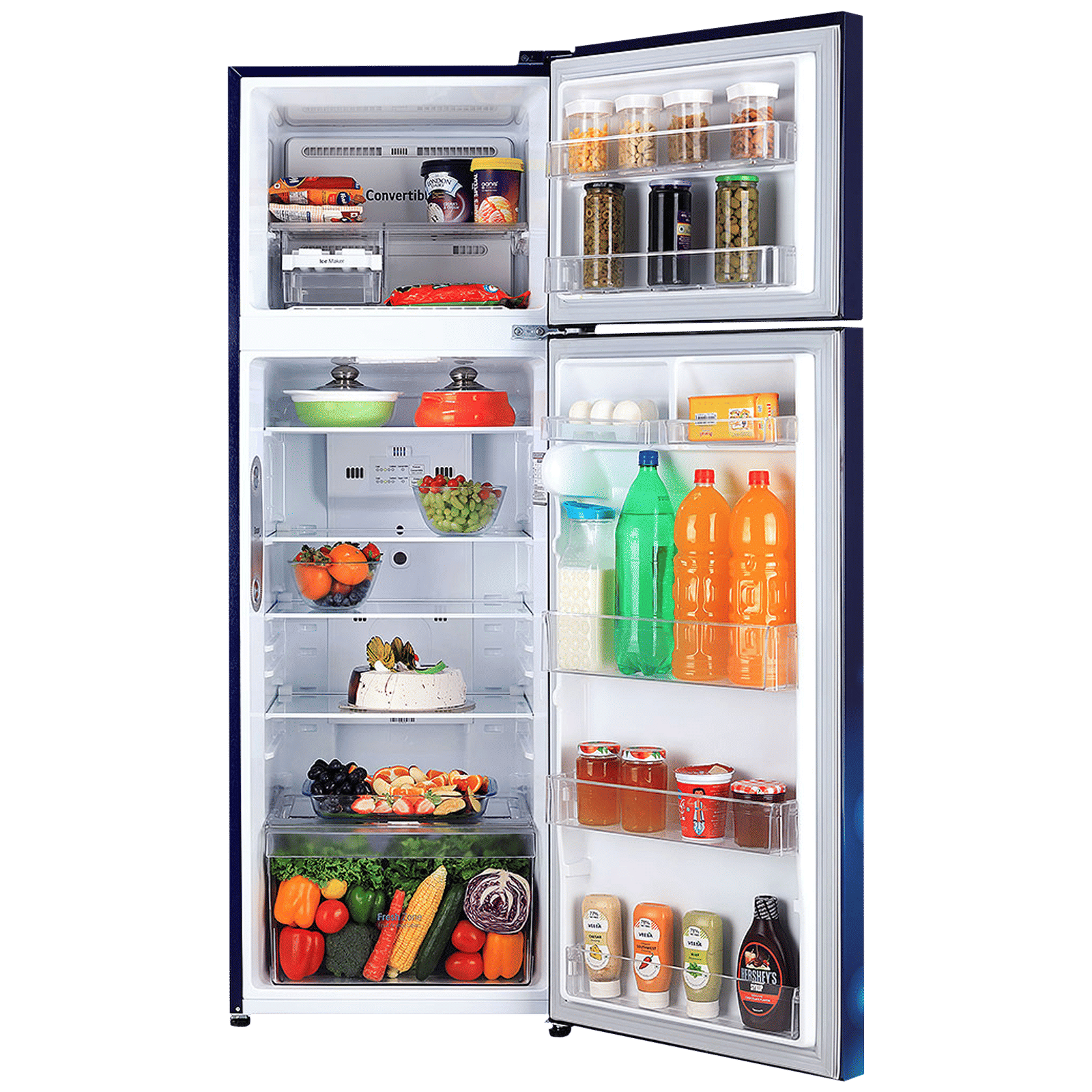 LG 308 Litres 2 Star Frost Free Double Door Convertible Refrigerator with Multi Air Flow System (GL-T322SBCY, Blue Charm)_5