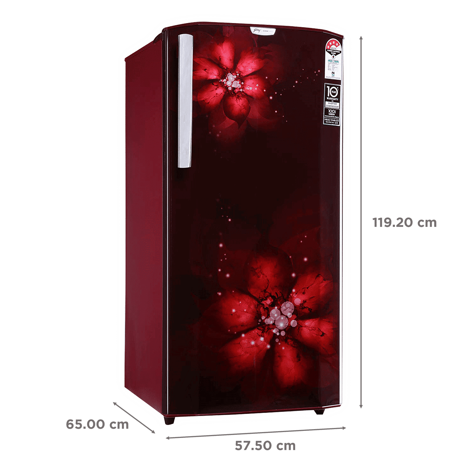 Godrej Edge Neo 192 Litres 4 Star Direct Cool Single Door Refrigerator with Turbo Cooling Technology (RD EDGE NEO 207D 43 THI, Zen Wine)_3