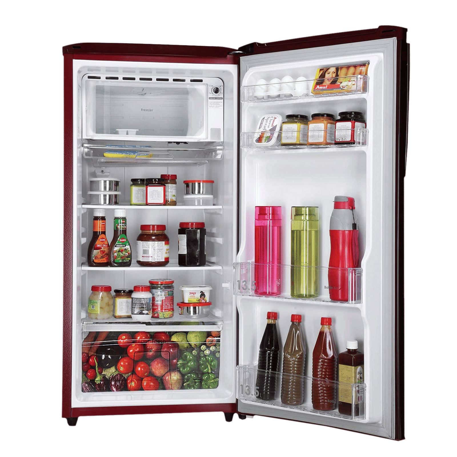 Godrej Edge Neo 192 Litres 4 Star Direct Cool Single Door Refrigerator with Turbo Cooling Technology (RD EDGE NEO 207D 43 THI, Zen Wine)_4