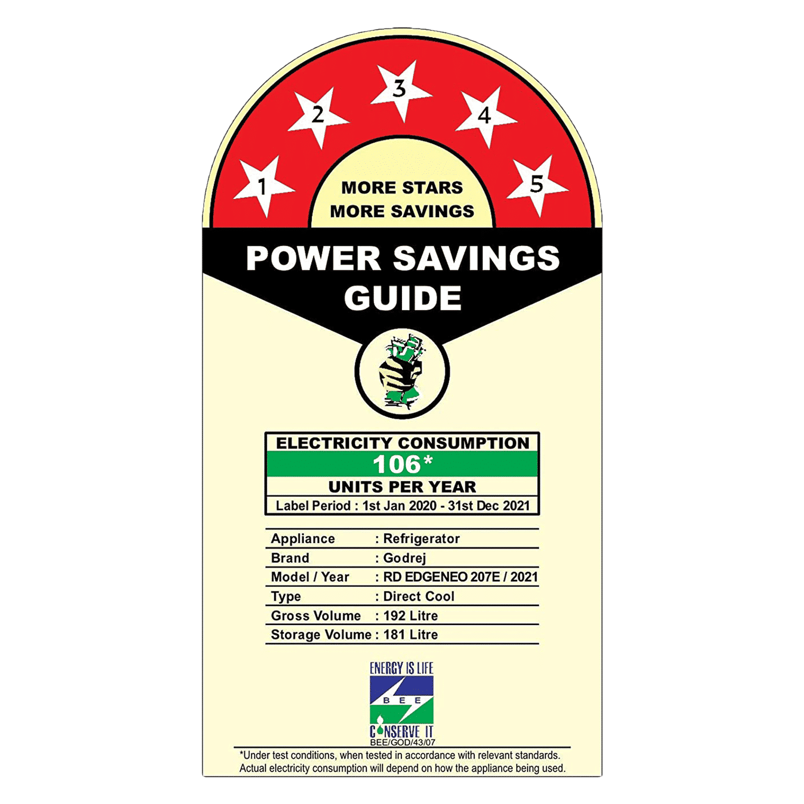 Godrej Edge Neo 192 Litres 5 Star Direct Cool Single Door Refrigerator with Turbo Cooling Technology (RD EDGE NEO 207E 53 THI, Aqua Blue) Godrej Edge Neo 192 Litres 5 Star Direct Cool Single Door Refrigerator with Turbo Cooling Technology (RD EDGE NEO 207E 53 THI, Aqua Blue)_9