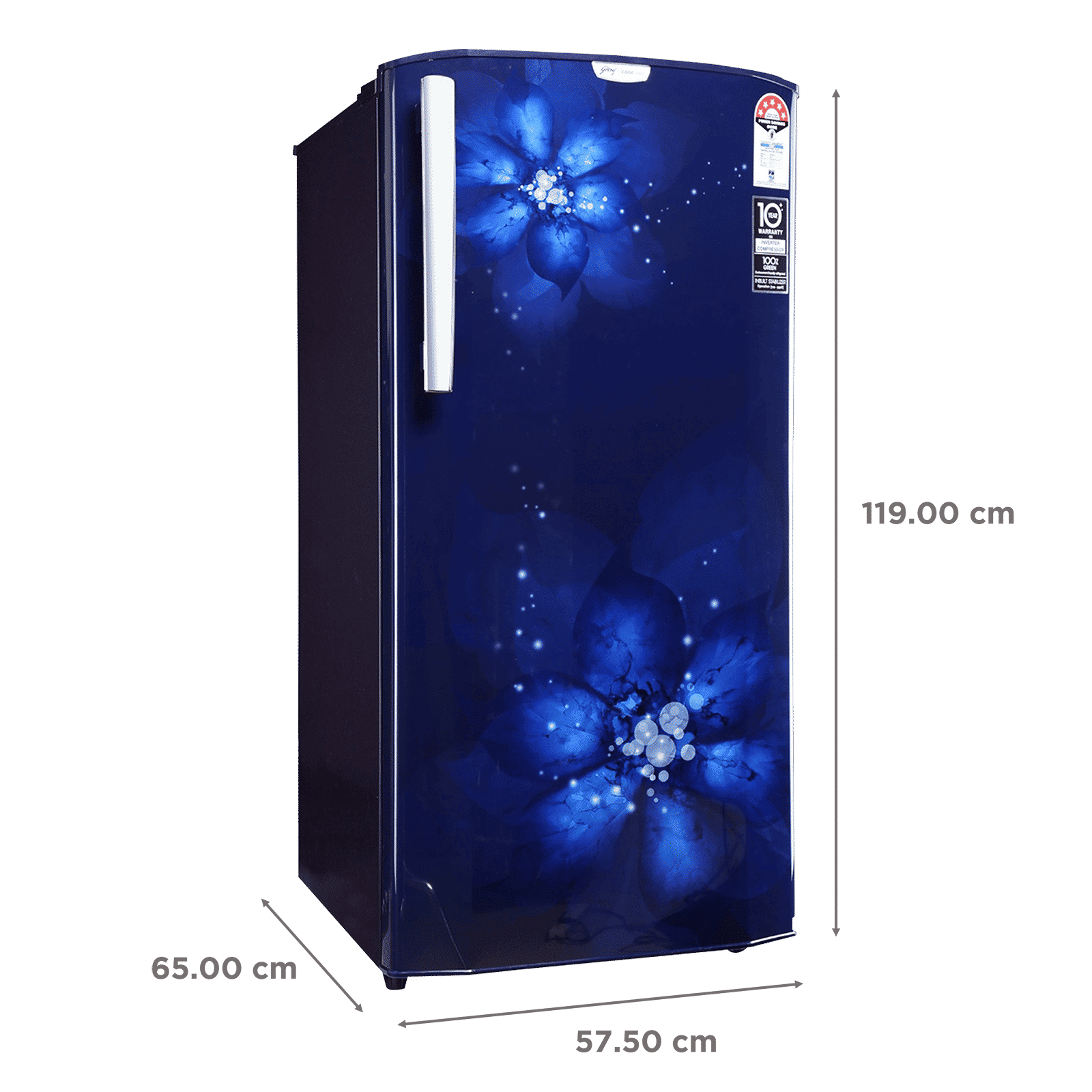 Godrej Edge Neo 192 Litres 5 Star Direct Cool Single Door Refrigerator with Uniform Cooling Technology (RD EDGE NEO 207E 53 THI, Zen Blue)_3