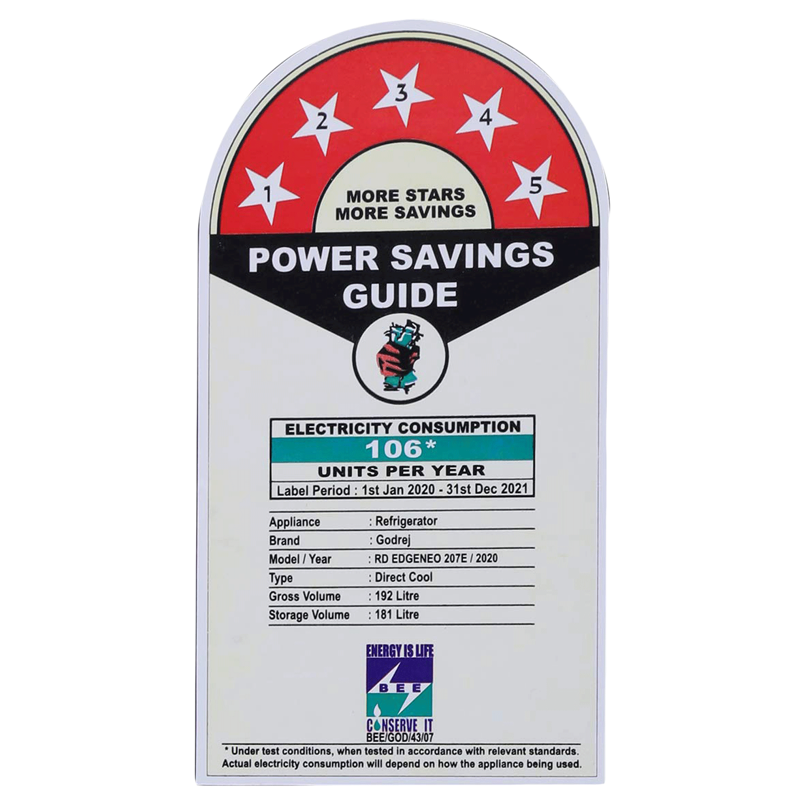 Godrej Edge Neo 192 Litres 5 Star Direct Cool Single Door Refrigerator with Uniform Cooling Technology (RD EDGE NEO 207E 53 THI, Zen Wine)_10