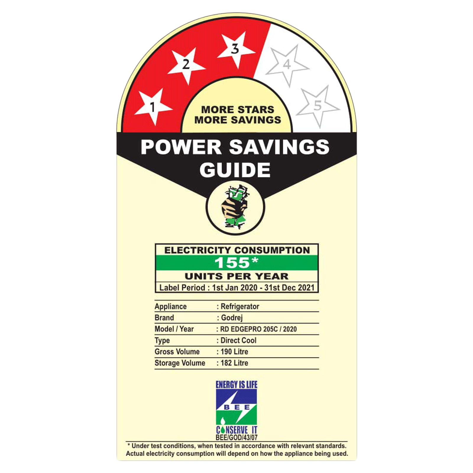 Godrej Edge Pro 190 Litres 3 Star Direct Cool Single Door Refrigerator with Uniform Cooling Technology (RD EDGE PRO 205C 33 TAF, Zen Blue)_8