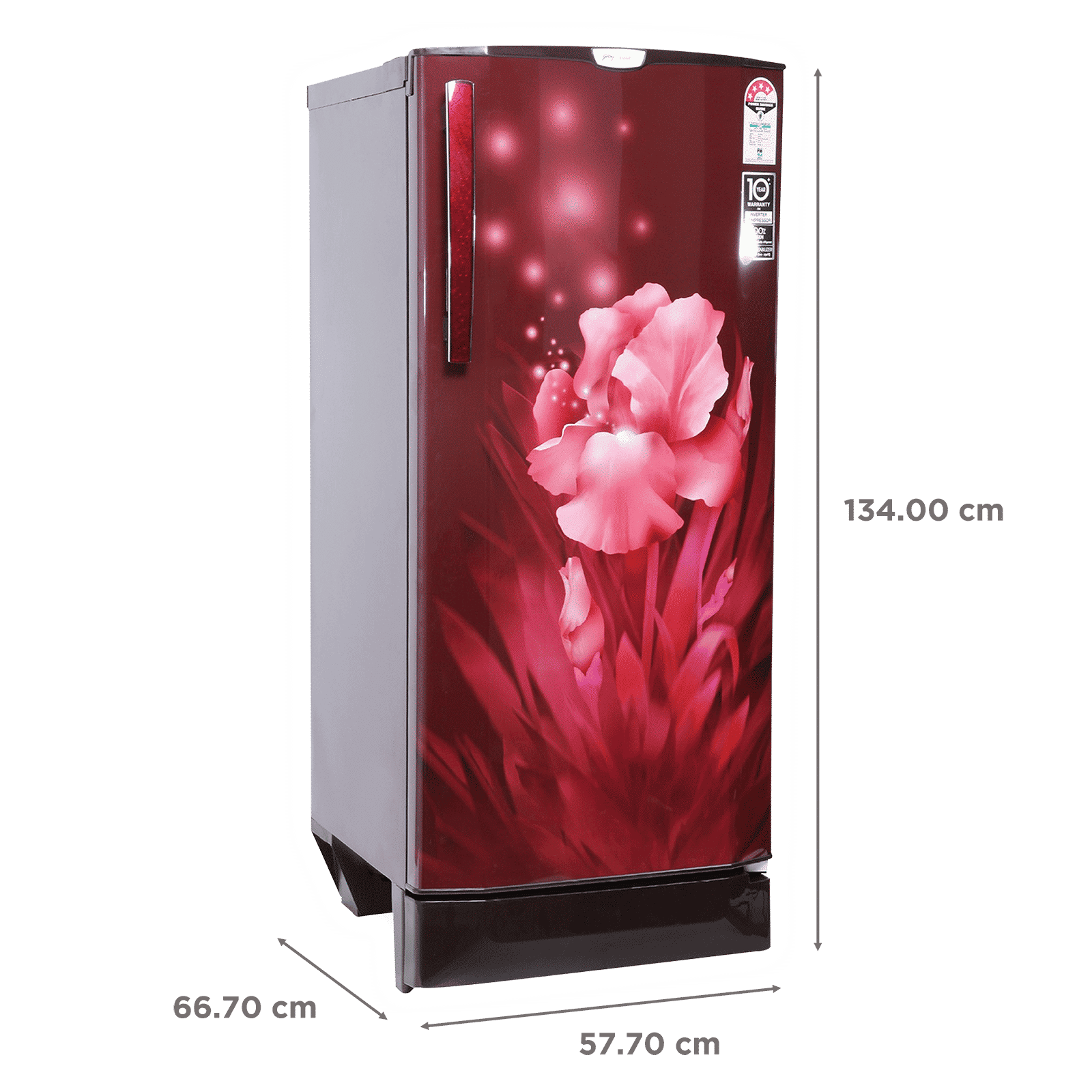 Godrej Edge Pro 210 Litres 4 Star Direct Cool Single Door Refrigerator with Anti Drip Chiller Technology (RD EDGE PRO 225D 43 TAI, Aqua Wine) Godrej Edge Pro 210 Litres 4 Star Direct Cool Single Door Refrigerator with Anti Drip Chiller Technology (RD EDGE PRO 225D 43 TAI, Aqua Wine)_3