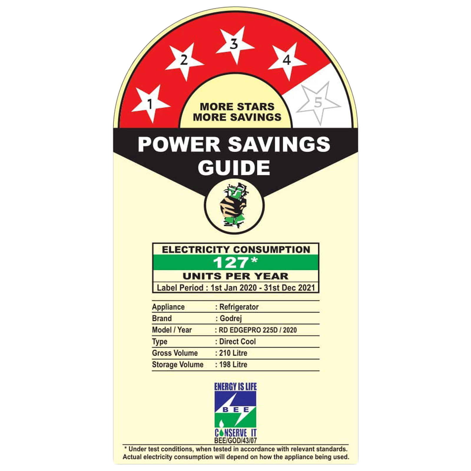 Godrej Edge Pro 210 Litres 4 Star Direct Cool Single Door Refrigerator with Anti Drip Chiller Technology (RD EDGE PRO 225D 43 TDI, Ray Purple)_9