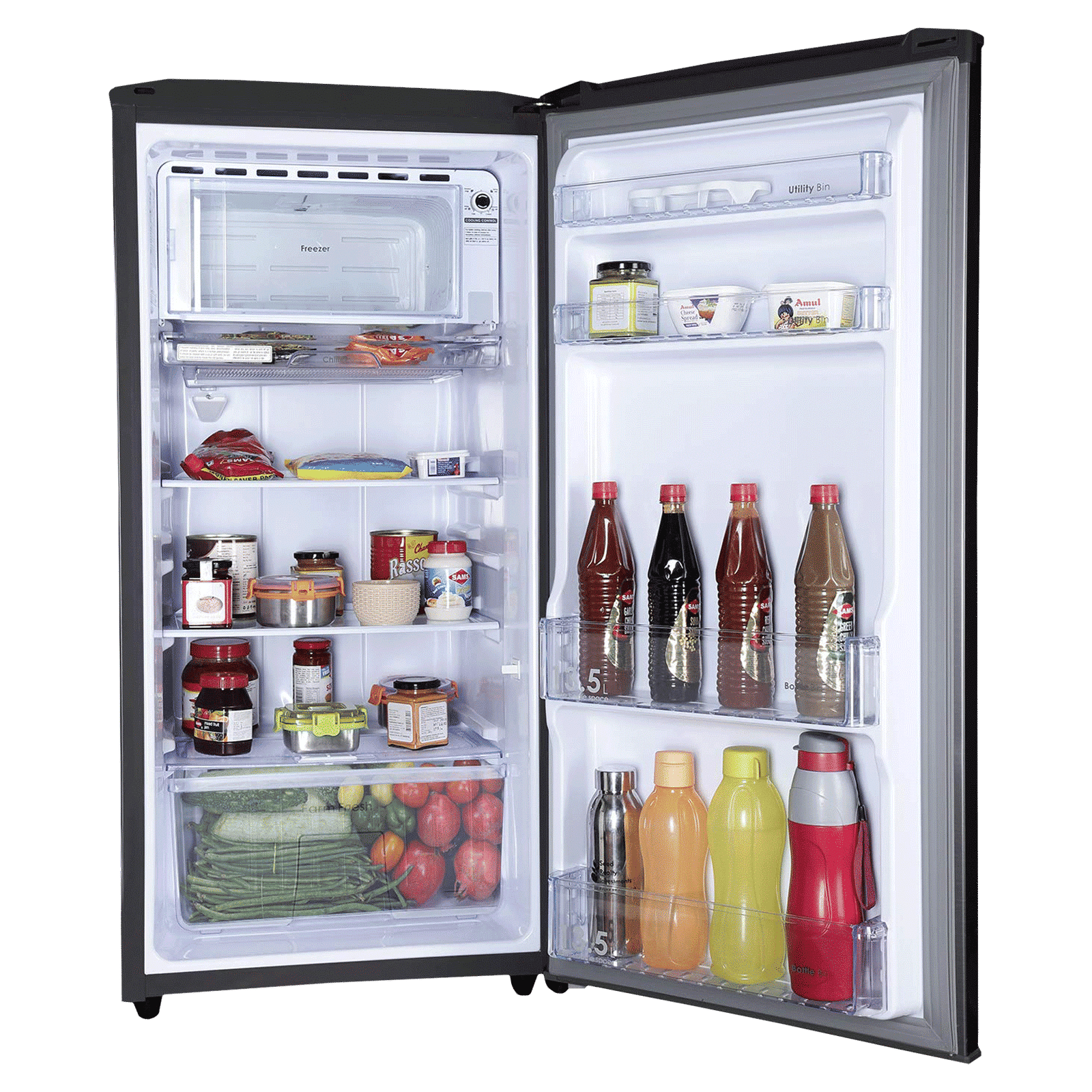 Godrej Edge Rio 192 Litres 2 Star Direct Cool Single Door Refrigerator with Turbo Cooling Technology (RD EDGE RIO 207B 23 TRF, Jet Steel)_4