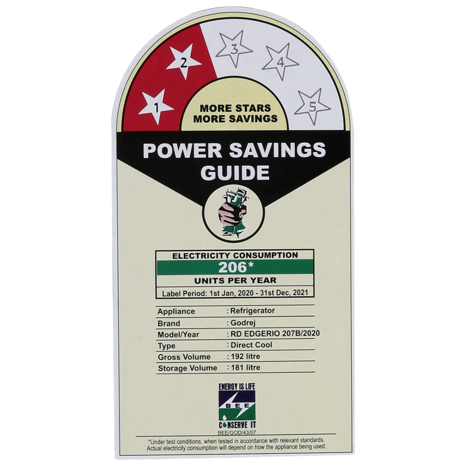 Godrej Edge Rio 192 Litres 2 Star Direct Cool Single Door Refrigerator with Turbo Cooling Technology (RD EDGE RIO 207B 23 TRF, Jet Steel)_9