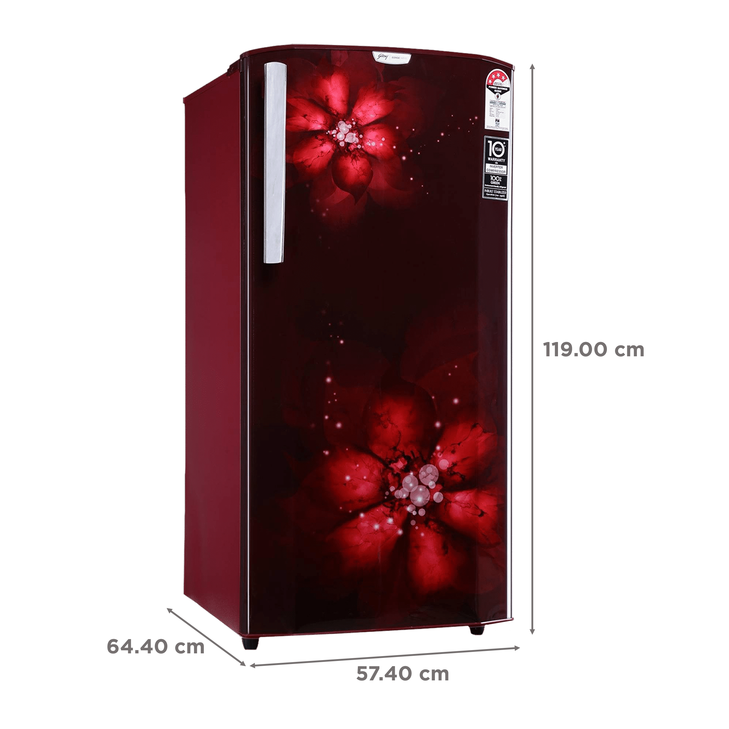 Godrej Edge Rio 180 Litres 4 Star Direct Cool Single Door Refrigerator with Turbo Cooling Technology (RD EDGE RIO 207D 43 THI, Zen Wine) Godrej Edge Rio 180 Litres 4 Star Direct Cool Single Door Refrigerator with Turbo Cooling Technology (RD EDGE RIO 207D 43 THI, Zen Wine)_3
