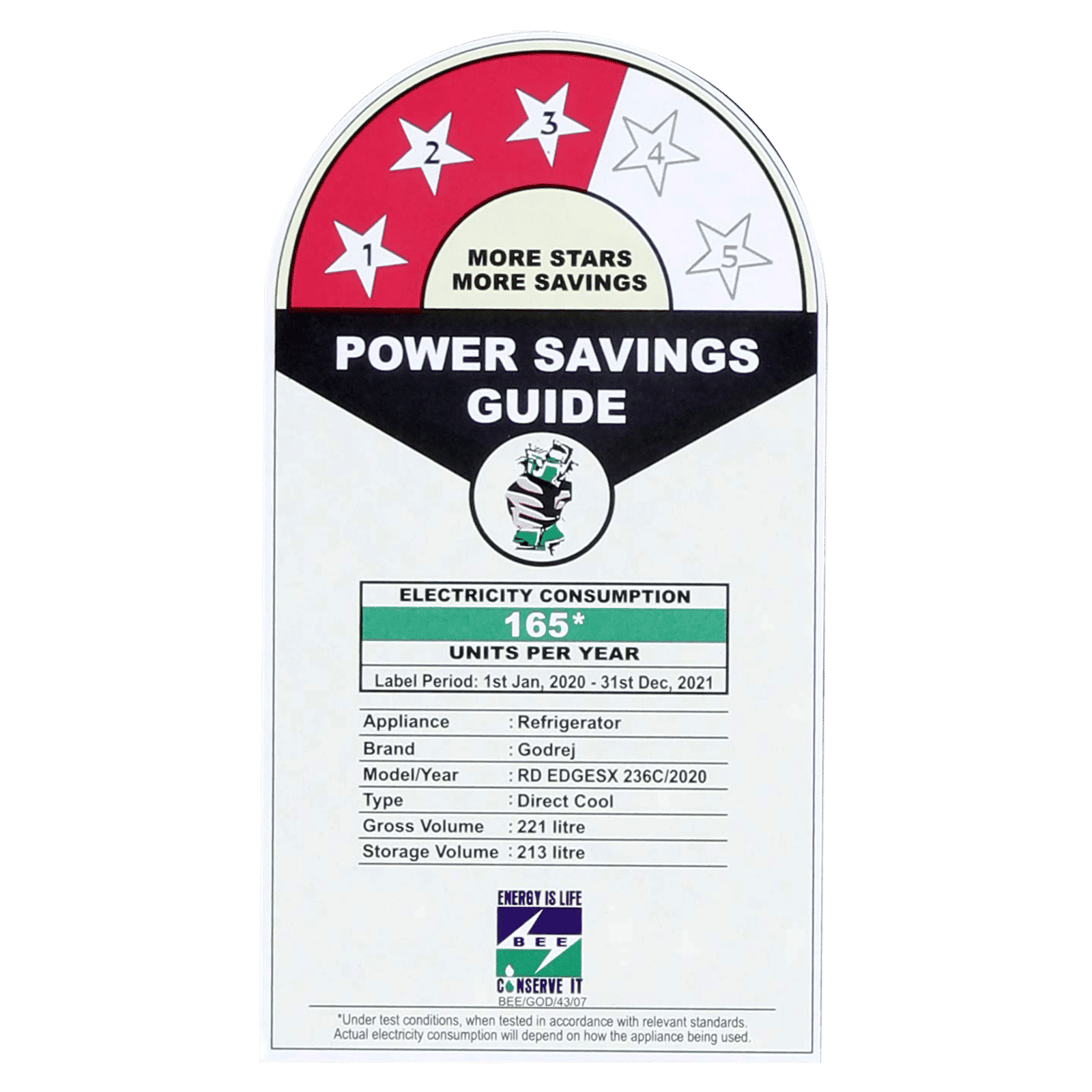 Godrej Edge SX 221 Litres 3 Star Direct Cool Single Door Refrigerator with Uniform Cooling Technology (RD EDGE SX 236C 33 TAI, Pearl Purple)_7