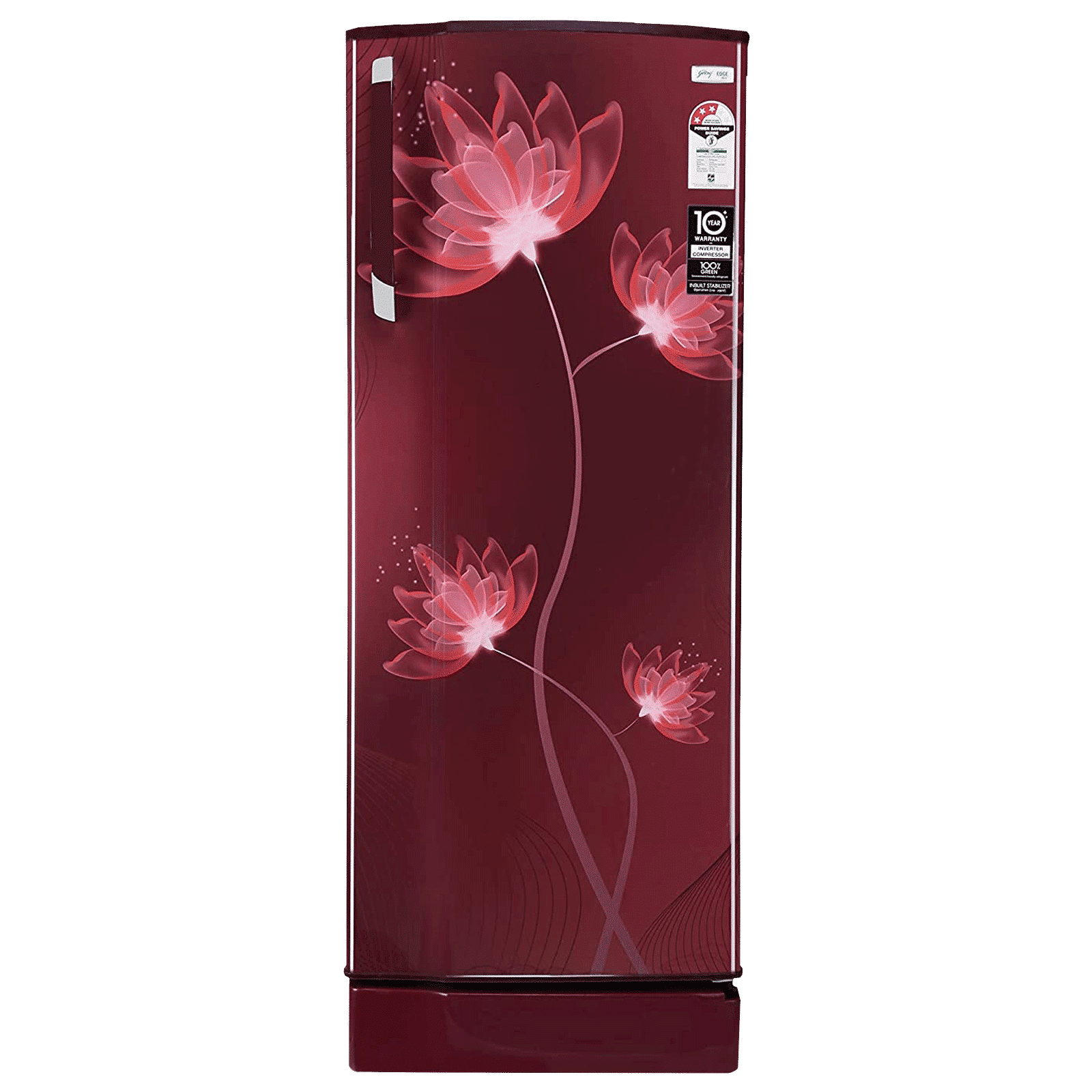Godrej Edge SX 251 Litres 3 Star Direct Cool Single Door Refrigerator with Uniform Cooling Technology (RD EDGE SX 266C 33 TAI, Glass Wine)_1