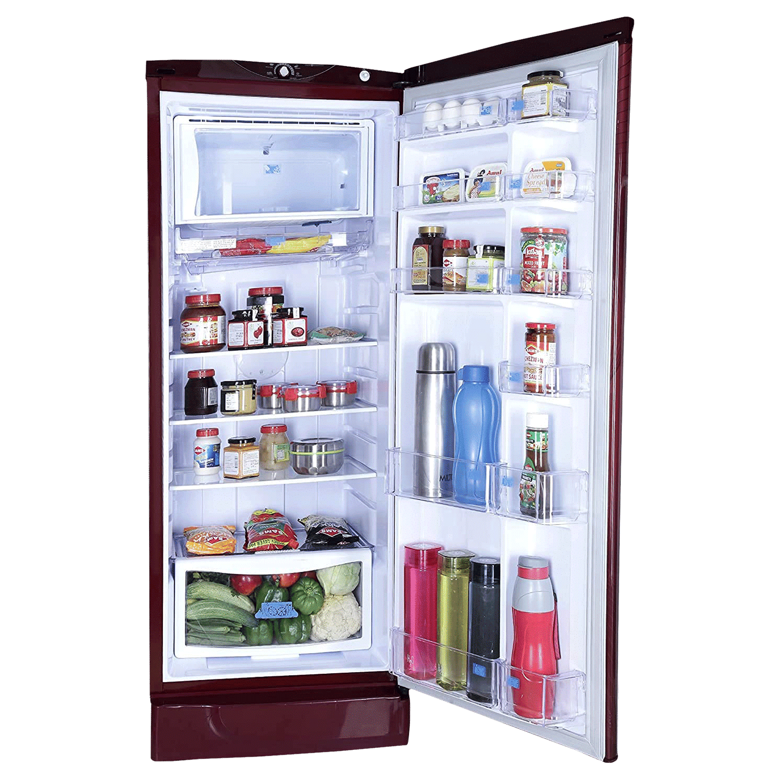 Godrej Edge SX 251 Litres 3 Star Direct Cool Single Door Refrigerator with Uniform Cooling Technology (RD EDGE SX 266C 33 TAI, Glass Wine)_4
