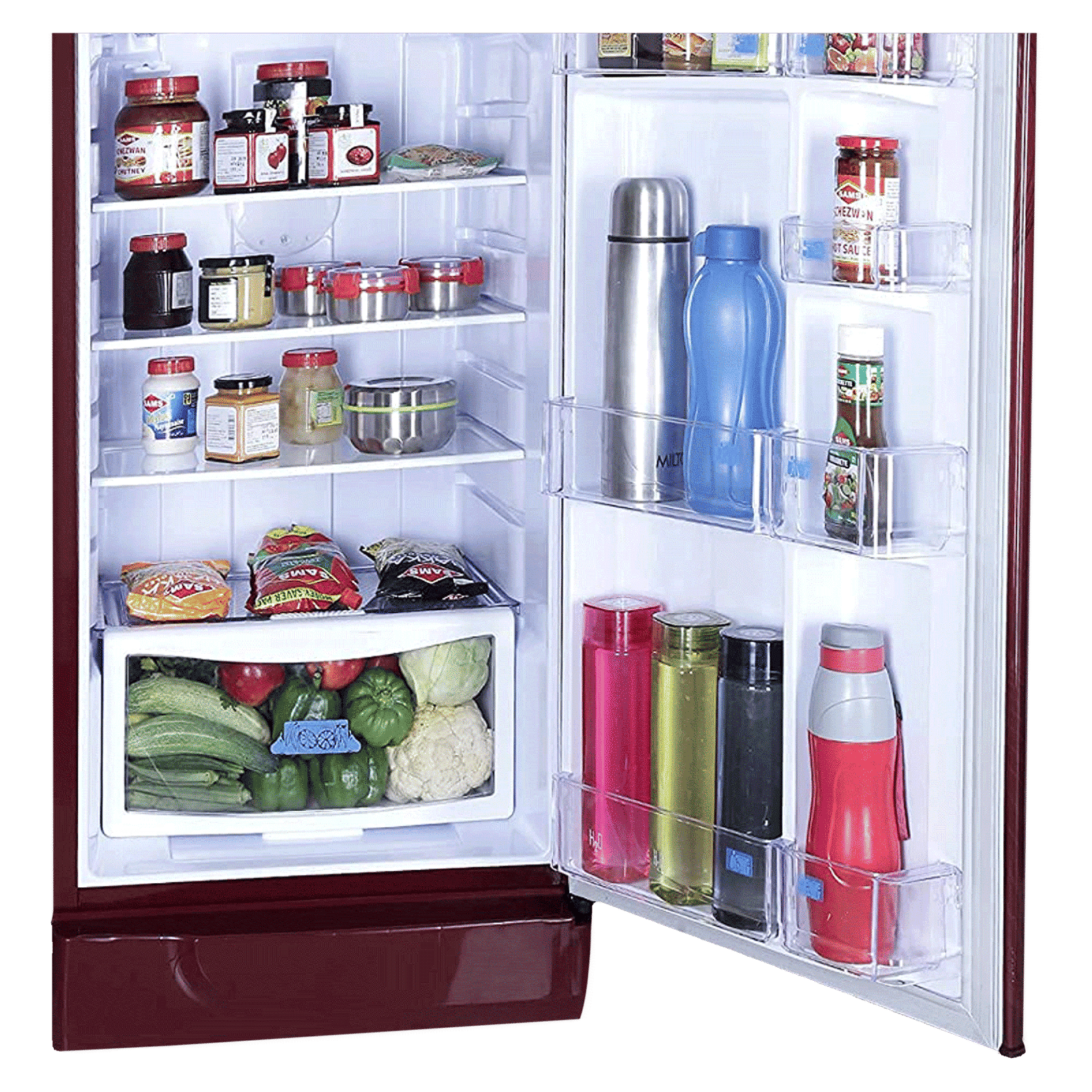 Godrej Edge SX 251 Litres 3 Star Direct Cool Single Door Refrigerator with Uniform Cooling Technology (RD EDGE SX 266C 33 TAI, Glass Wine)_6