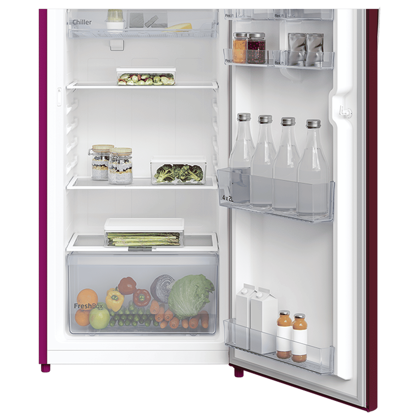 VOLTAS beko 220 Litres 3 Star Direct Cool Single Door Refrigerator with Stabilizer Free Operation (RDC240CVWEX/XXSG, Vivi Wine) VOLTAS beko 220 Litres 3 Star Direct Cool Single Door Refrigerator with Stabilizer Free Operation (RDC240CVWEX/XXSG, Vivi Wine)_7