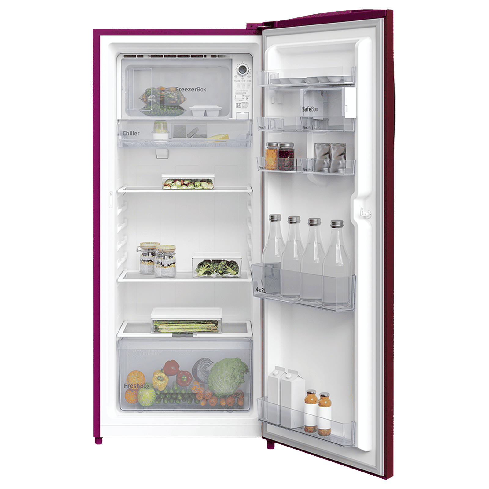 VOLTAS beko 220 Litres 3 Star Direct Cool Single Door Refrigerator with Stabilizer Free Operation (RDC240CVWEX/XXSG, Vivi Wine) VOLTAS beko 220 Litres 3 Star Direct Cool Single Door Refrigerator with Stabilizer Free Operation (RDC240CVWEX/XXSG, Vivi Wine)_5
