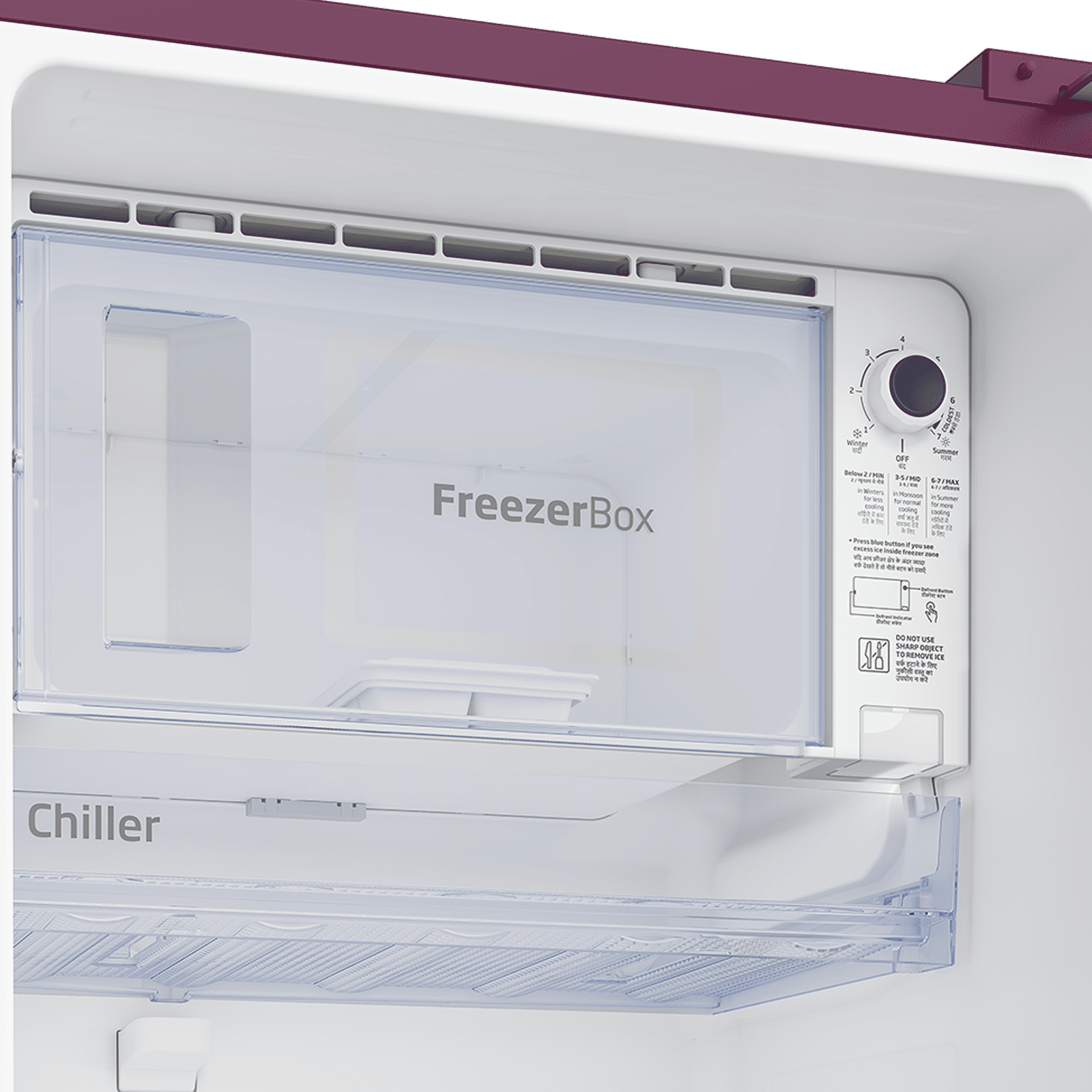 VOLTAS beko 220 Litres 3 Star Direct Cool Single Door Refrigerator with Stabilizer Free Operation (RDC240CVWEX/XXSG, Vivi Wine) VOLTAS beko 220 Litres 3 Star Direct Cool Single Door Refrigerator with Stabilizer Free Operation (RDC240CVWEX/XXSG, Vivi Wine)_6