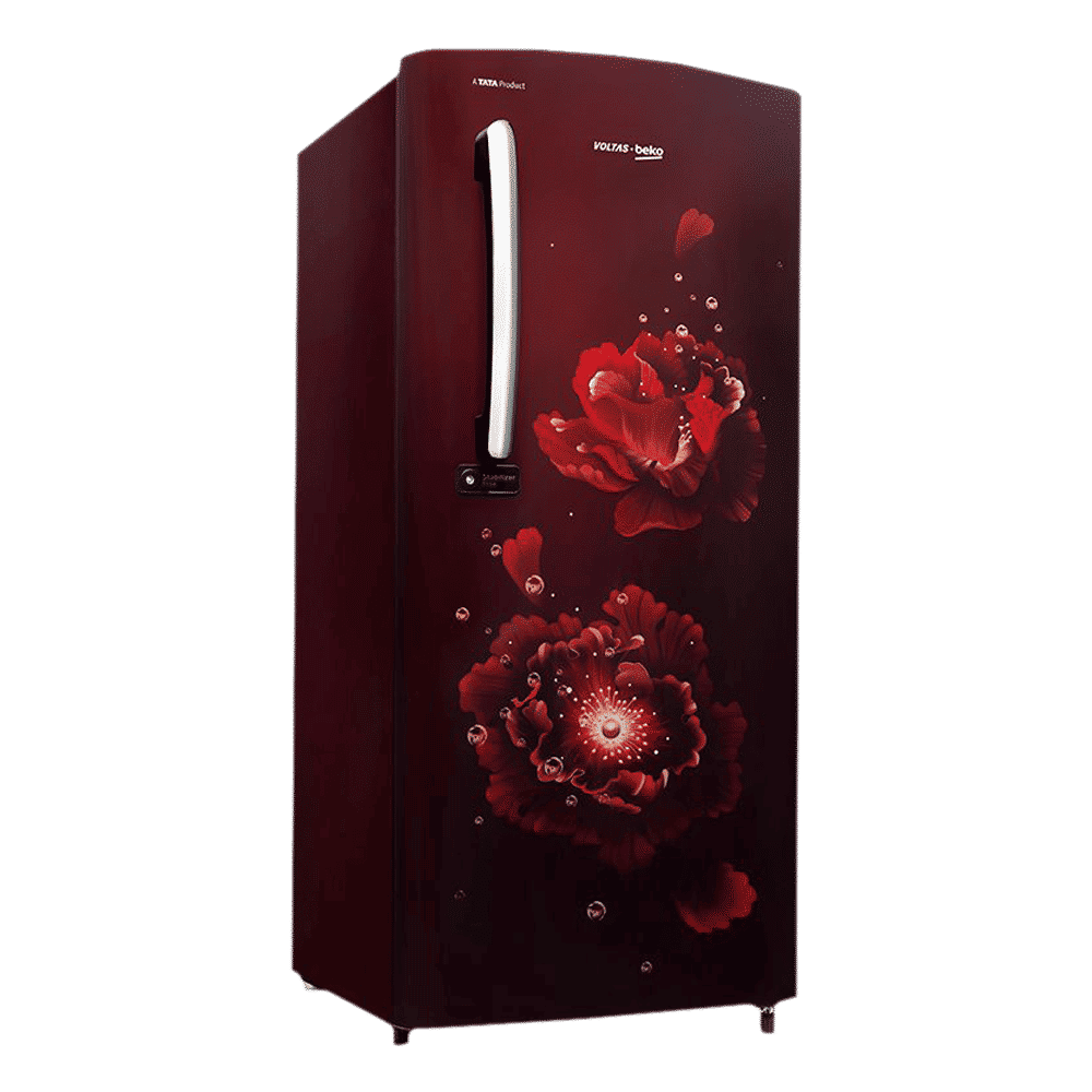 VOLTAS beko 195 Litres 3 Star Direct Cool Single Door Refrigerator with Stabilizer Free Operation (RDC215CFWEX/XXSG, Fairy Flower Wine) VOLTAS beko 195 Litres 3 Star Direct Cool Single Door Refrigerator with Stabilizer Free Operation (RDC215CFWEX/XXSG, Fairy Flower Wine)_8