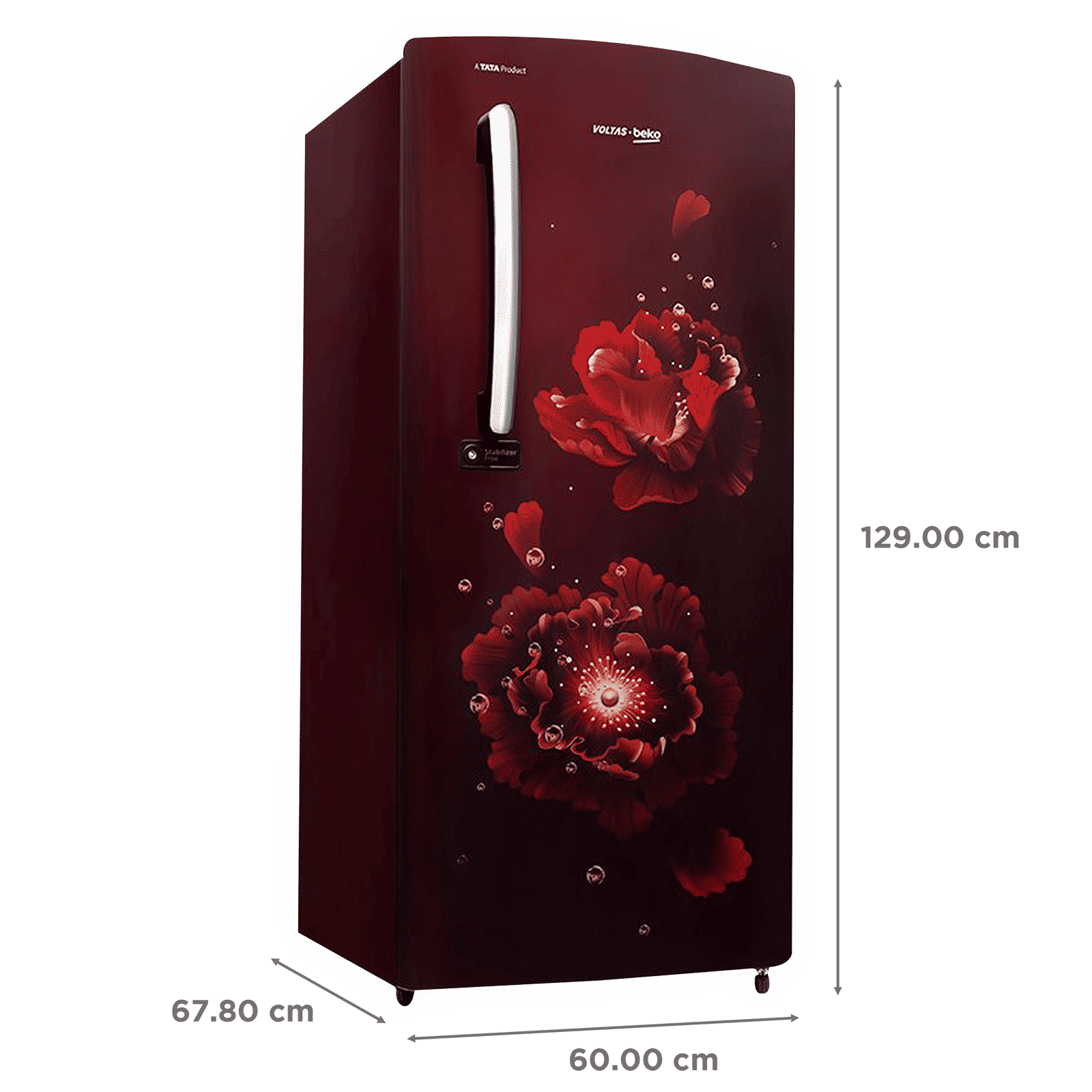 VOLTAS beko 195 Litres 3 Star Direct Cool Single Door Refrigerator with Stabilizer Free Operation (RDC215CFWEX/XXSG, Fairy Flower Wine) VOLTAS beko 195 Litres 3 Star Direct Cool Single Door Refrigerator with Stabilizer Free Operation (RDC215CFWEX/XXSG, Fairy Flower Wine)_3