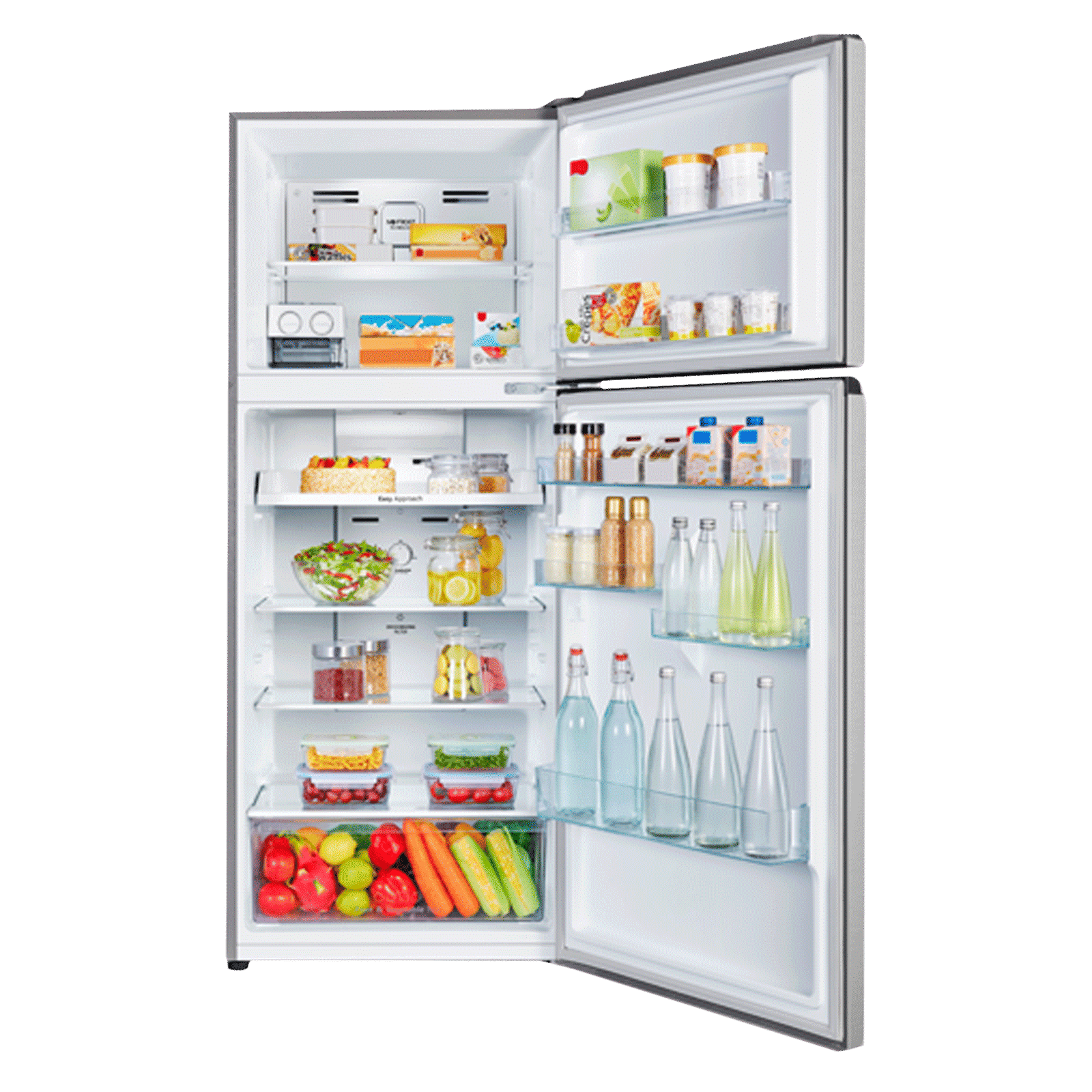 Hisense 411 Litres 2 Star Frost Free Double Door Bottom Mount Refrigerator with Surround Cooling System (RT488N4ASB2, Stainless Steel) Hisense 411 Litres 2 Star Frost Free Double Door Bottom Mount Refrigerator with Surround Cooling System (RT488N4ASB2, Stainless Steel)_4