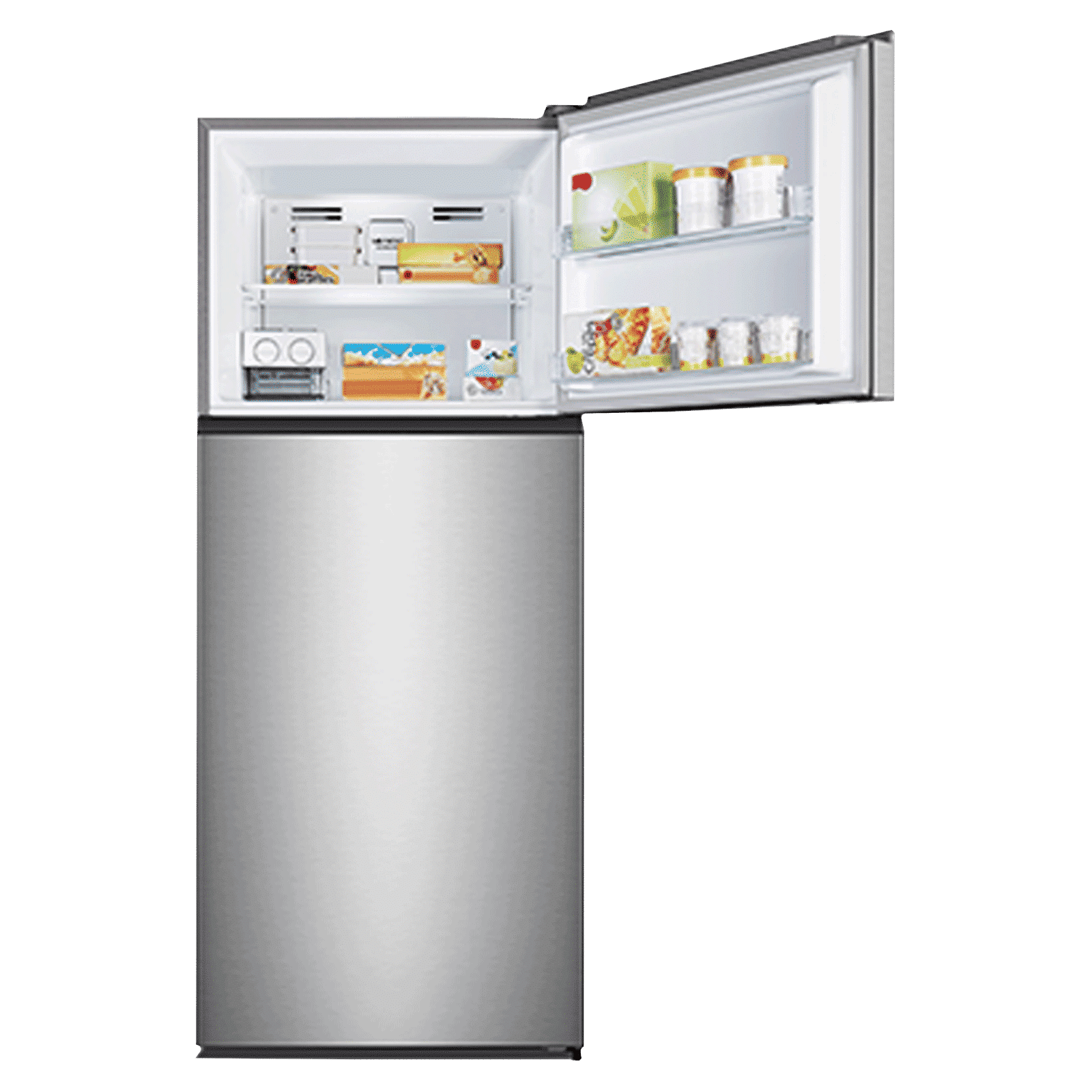 Hisense 411 Litres 2 Star Frost Free Double Door Bottom Mount Refrigerator with Surround Cooling System (RT488N4ASB2, Stainless Steel) Hisense 411 Litres 2 Star Frost Free Double Door Bottom Mount Refrigerator with Surround Cooling System (RT488N4ASB2, Stainless Steel)_7