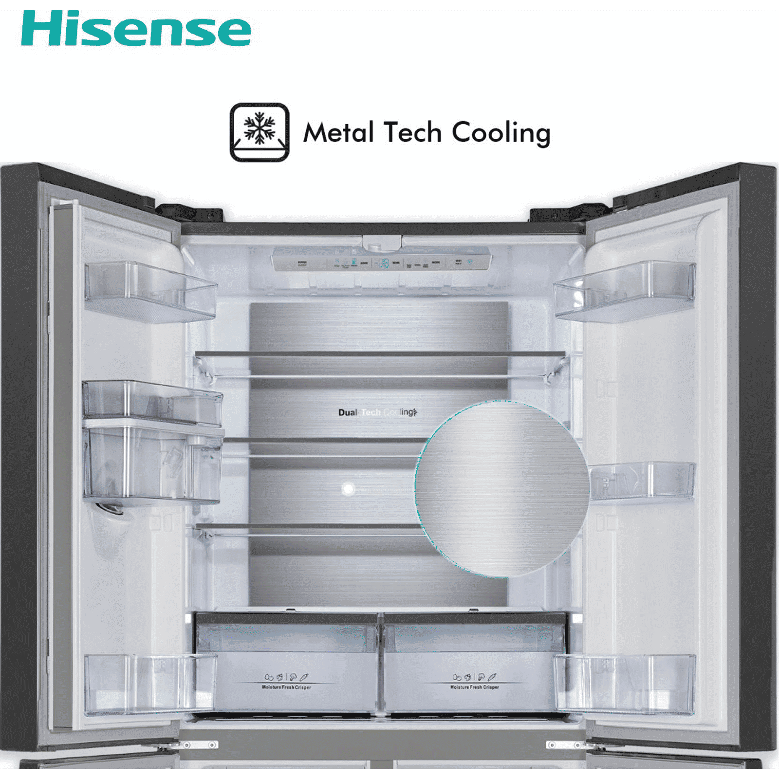 Hisense 507 Litres Frost Free French Door Refrigerator with Water Dispenser (RQ507N4SBVW, Premium Black)_13