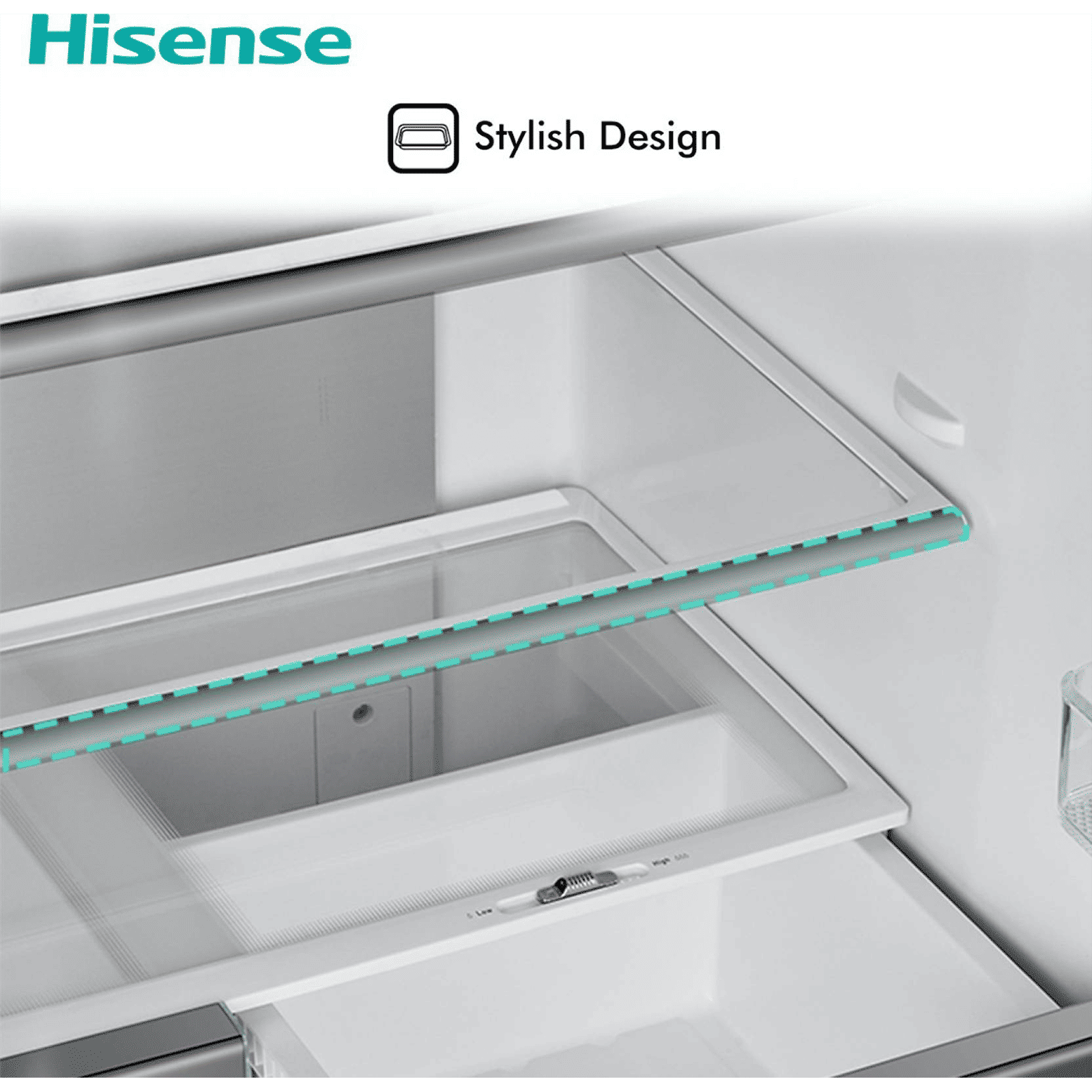 Hisense 507 Litres Frost Free French Door Refrigerator with Water Dispenser (RQ507N4SBVW, Premium Black)_15