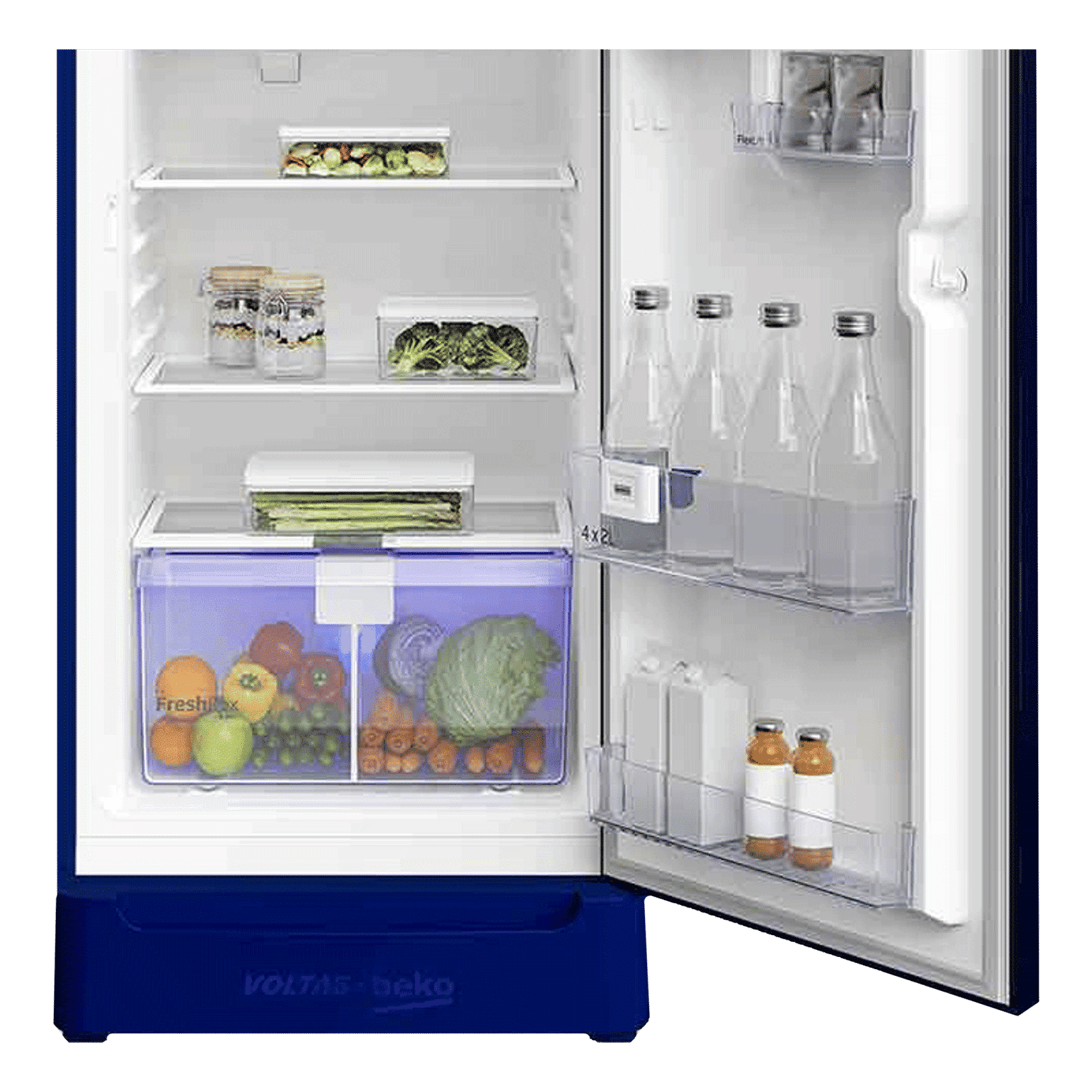 VOLTAS beko 195 Litres 4 Star Direct Cool Single Door Refrigerator with Advanced Carbon Filter (RDC215BFBEXB/BASG, Fairy Flower Blue)_7